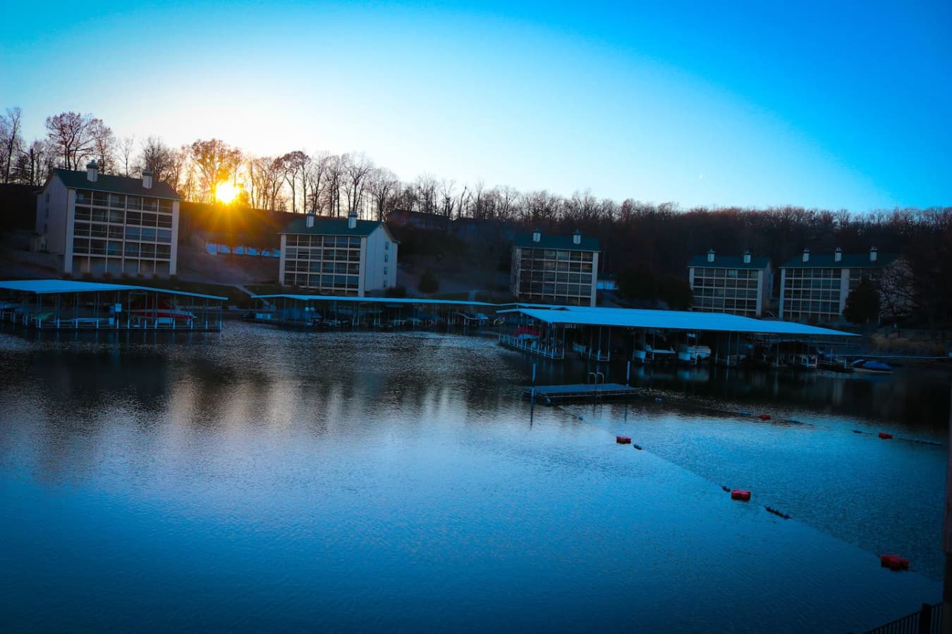 Experience the beauty of sunrise over the lake, right from your balcony.