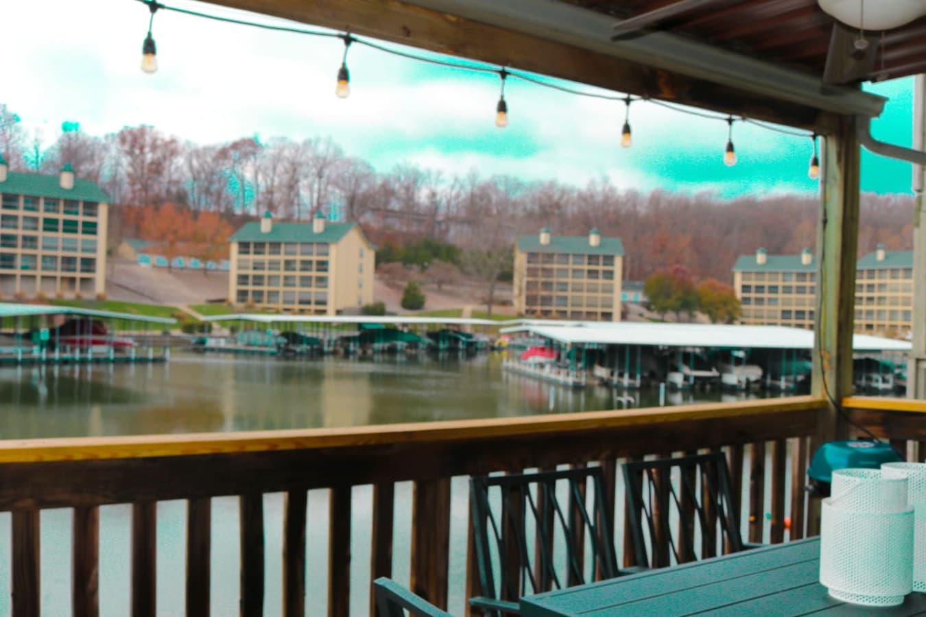 Whether rain or shine, enjoy the comfort of a covered deck while soaking in the beautiful lake surroundings.