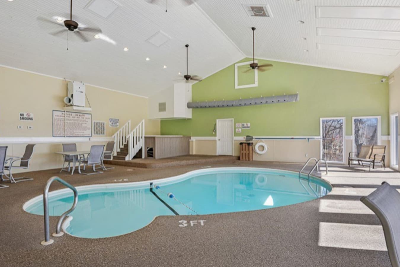 Take a dip in the indoor pool, available seasonally from Memorial Day to Labor Day, for ultimate summer relaxation and fun.