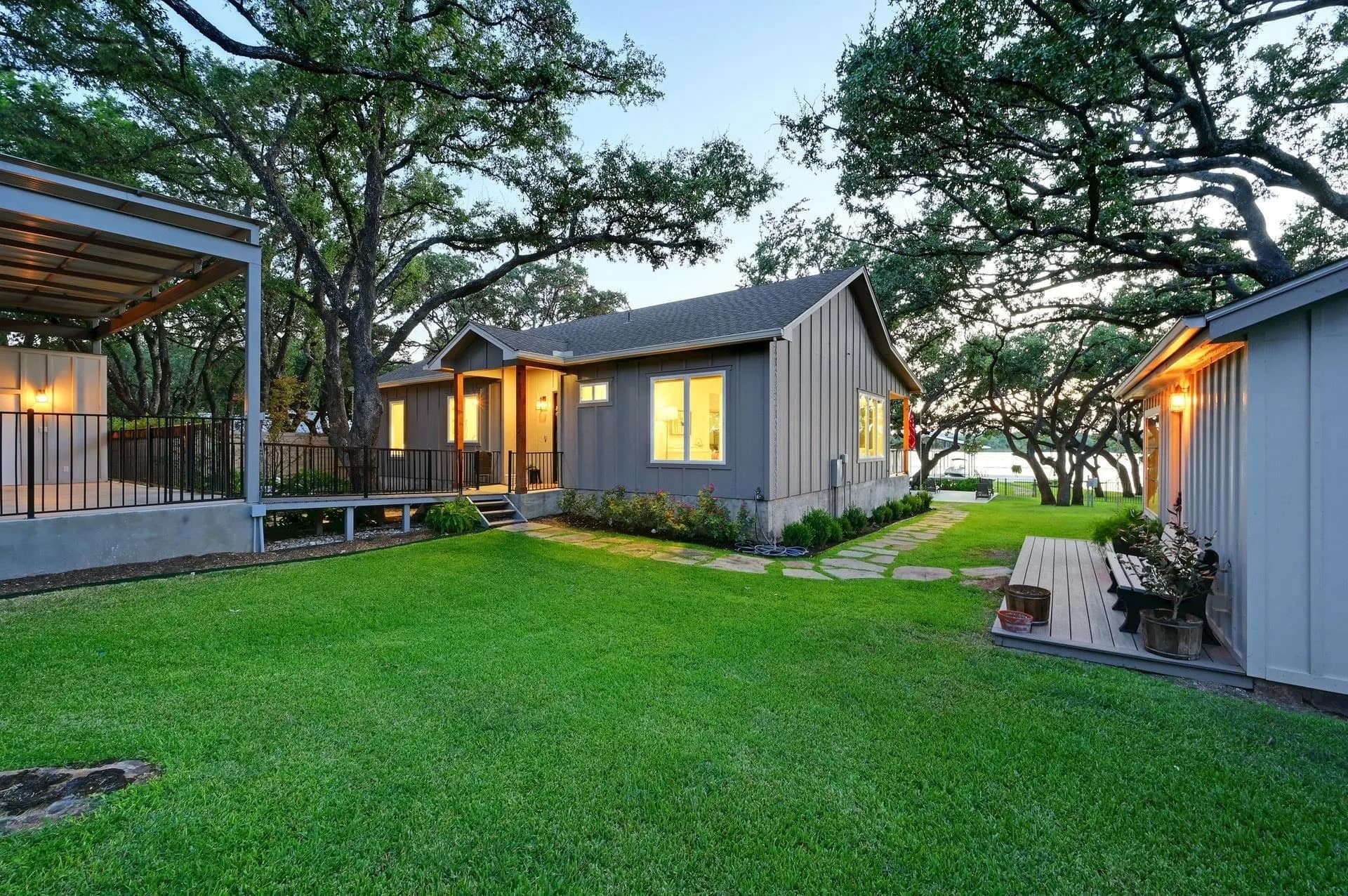 Main house on left with casita on right