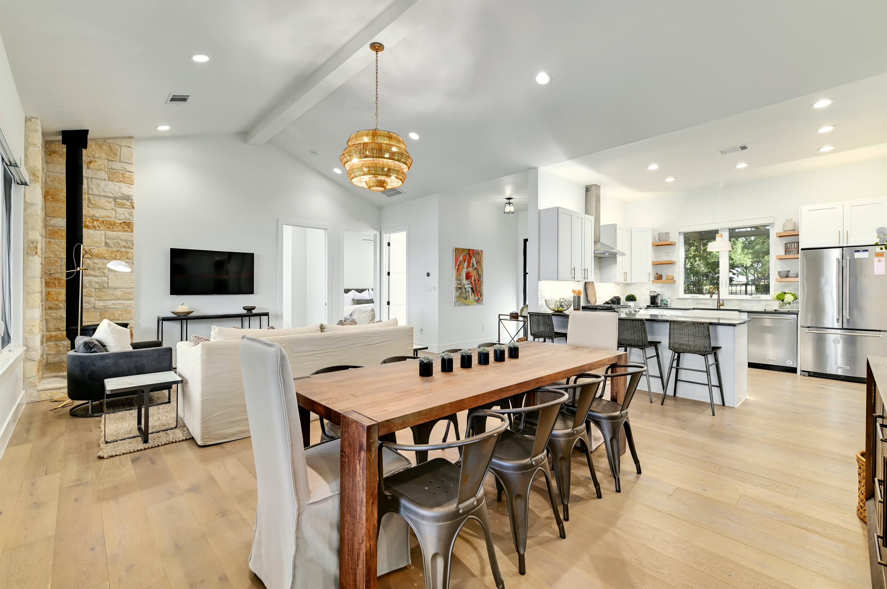 Open concept kitchen