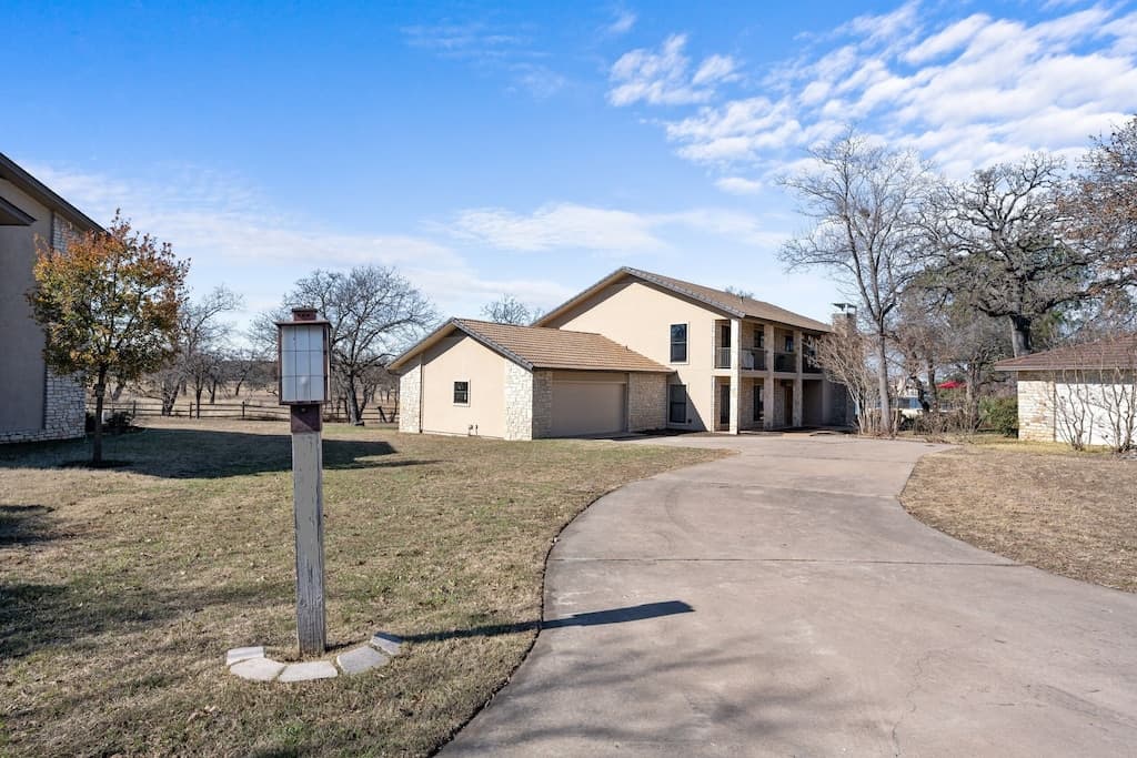 Ample driveway parking plus 2 car garage