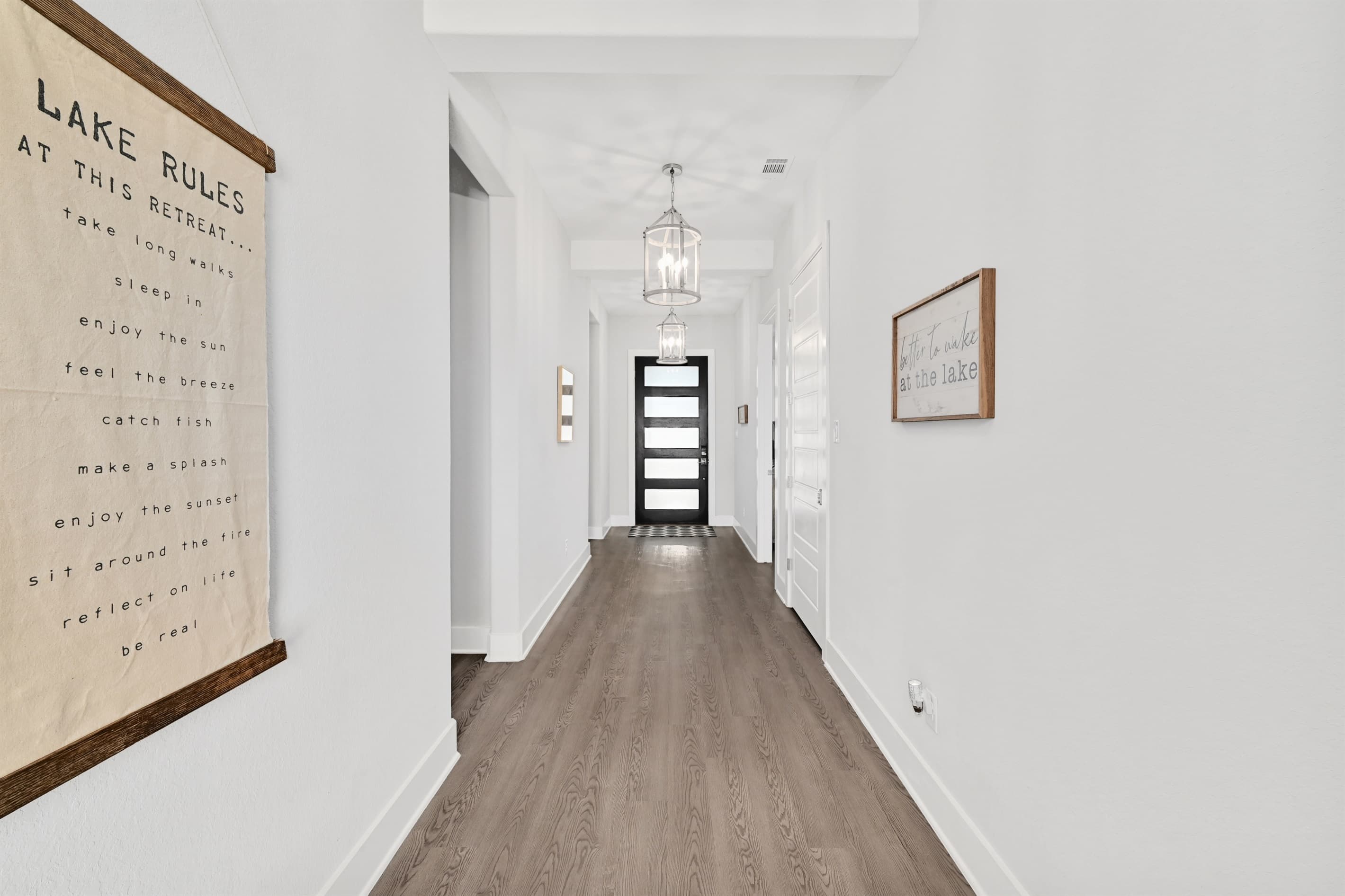 Entry - 3 bedrooms and bathrooms on level 1