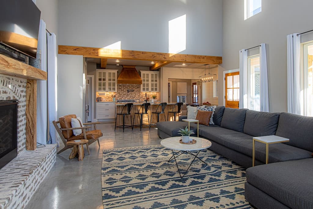 Great room open to kitchen
