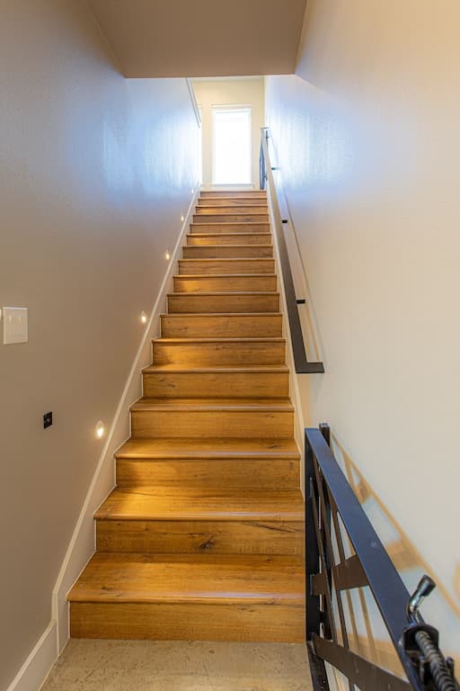 Stairs to 2nd floor - gate to prevent children from accessing stairs if needed