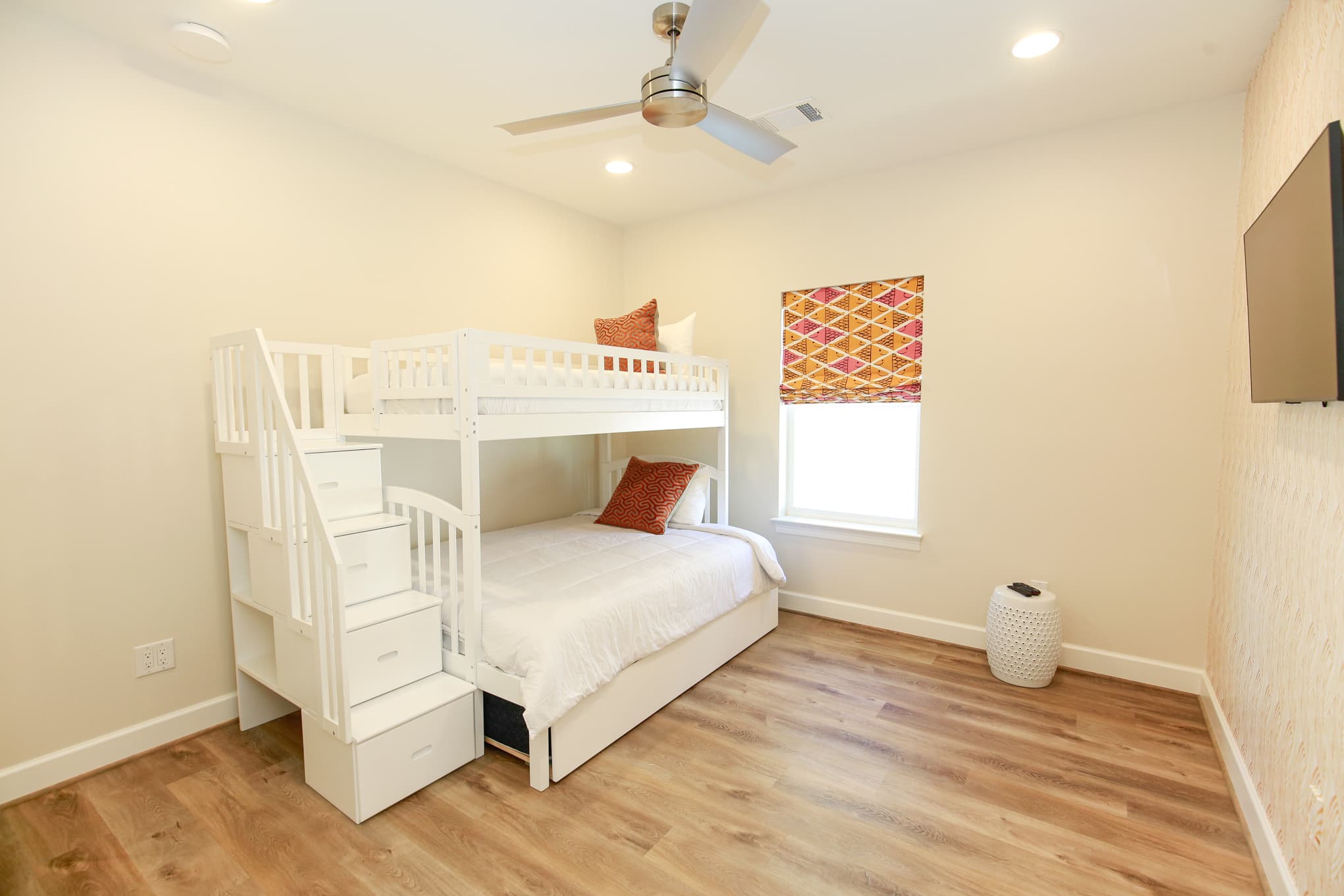 Bedroom 3 with full bed, twin top and twin trundle