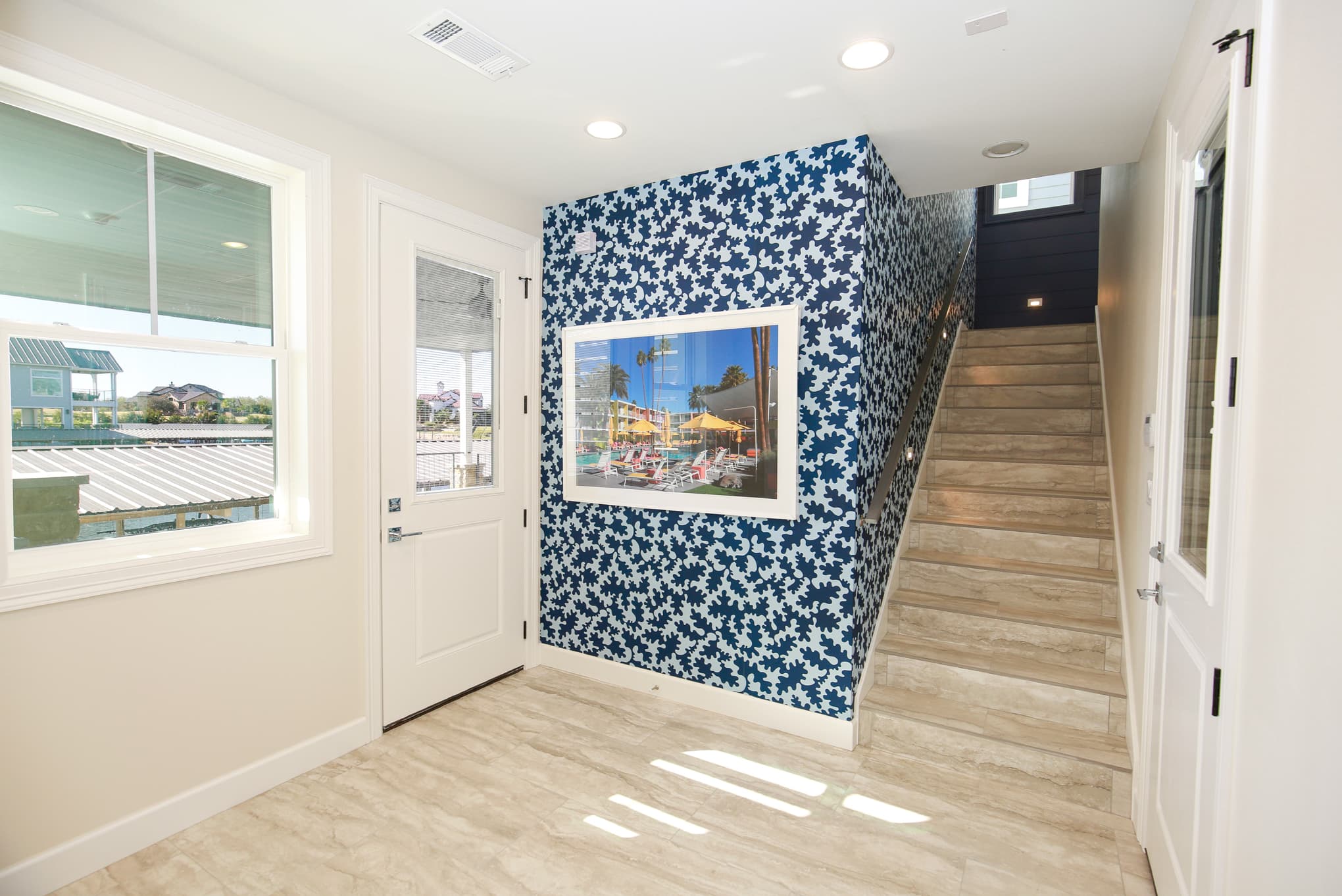 Lower level - door to pool and patio