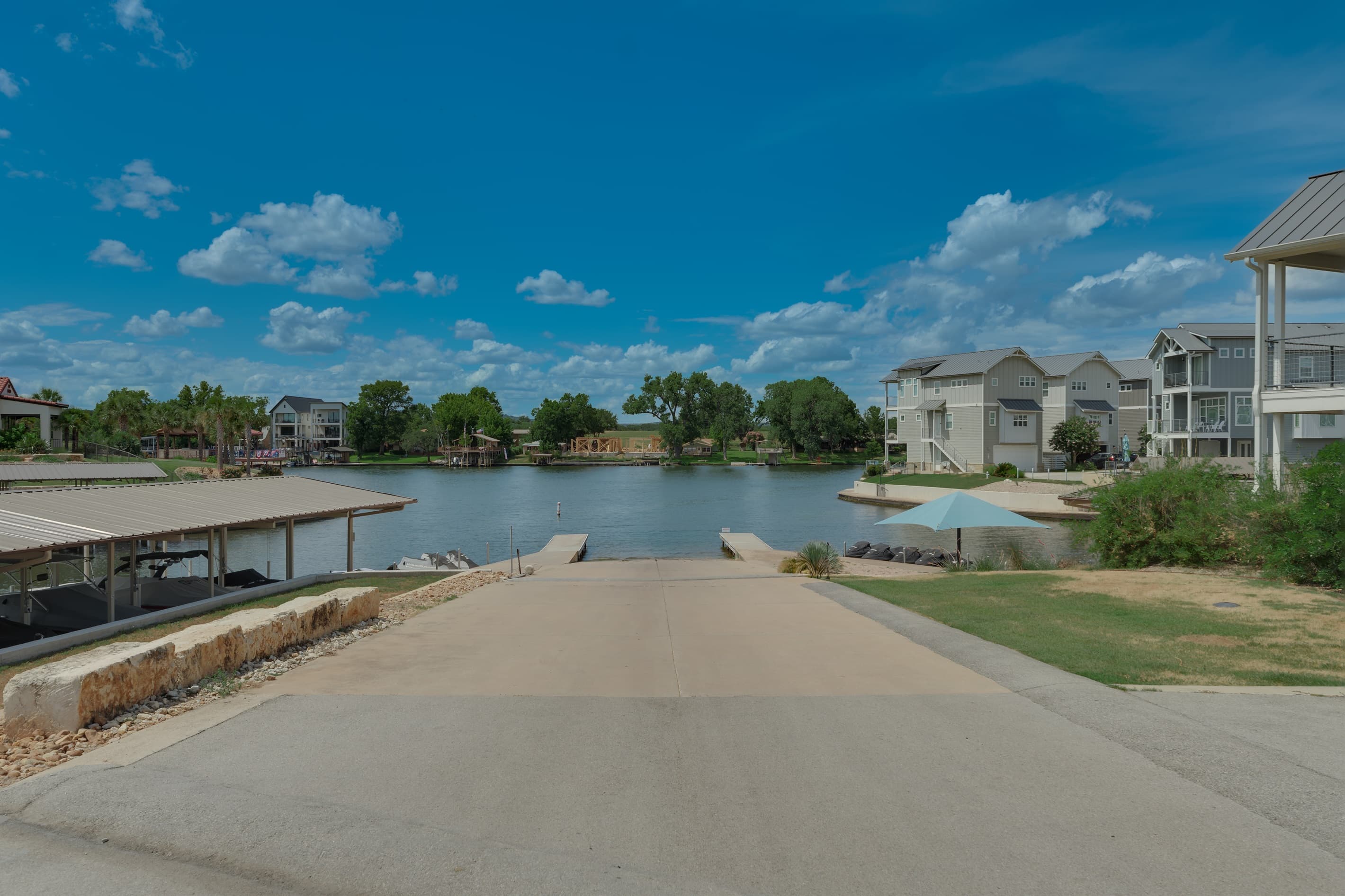 Boat ramp just behind the home