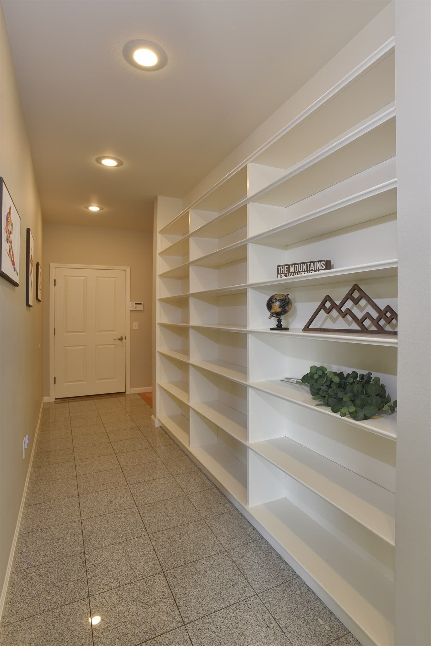 Hallway shelves