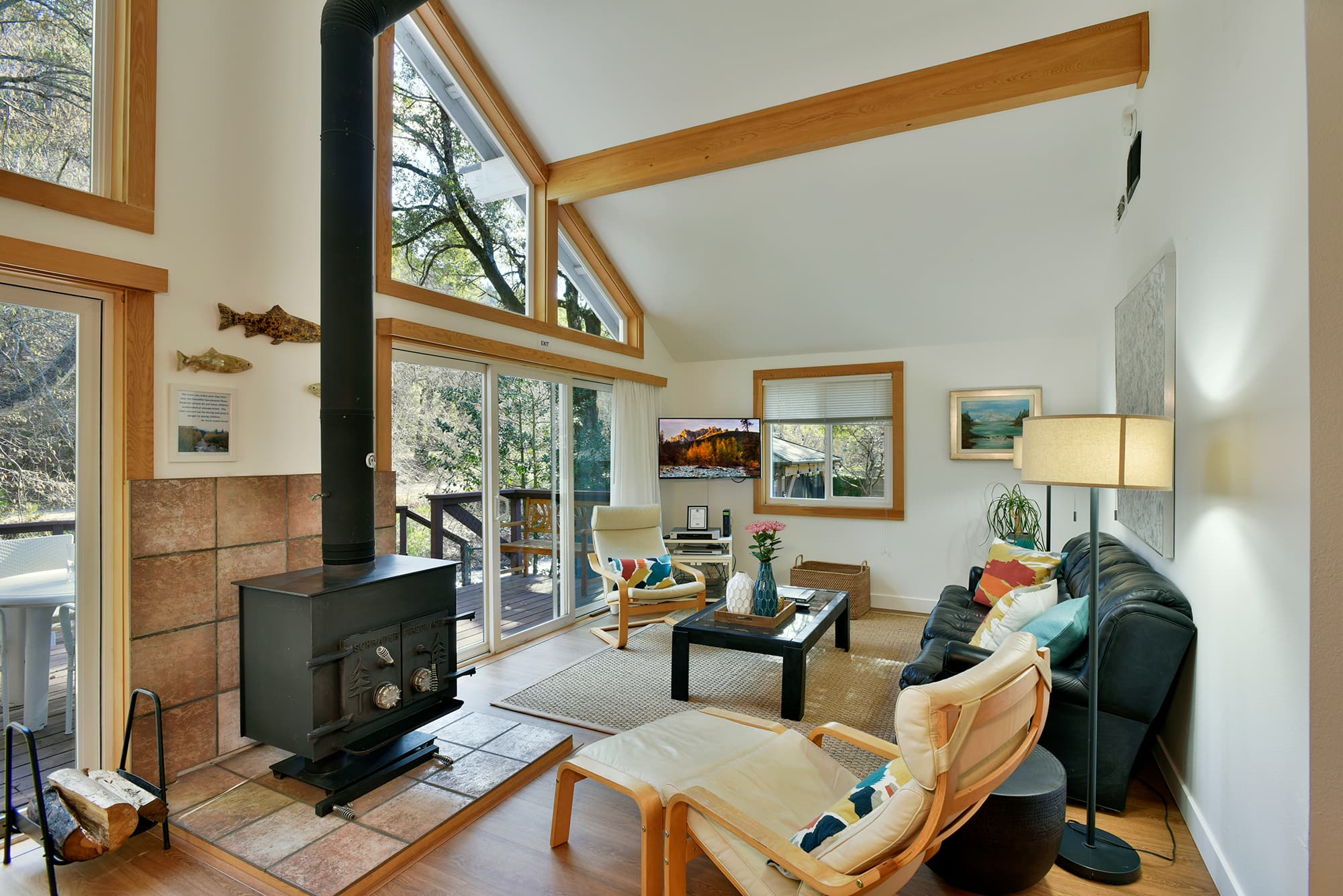 Enjoy the crackling fire