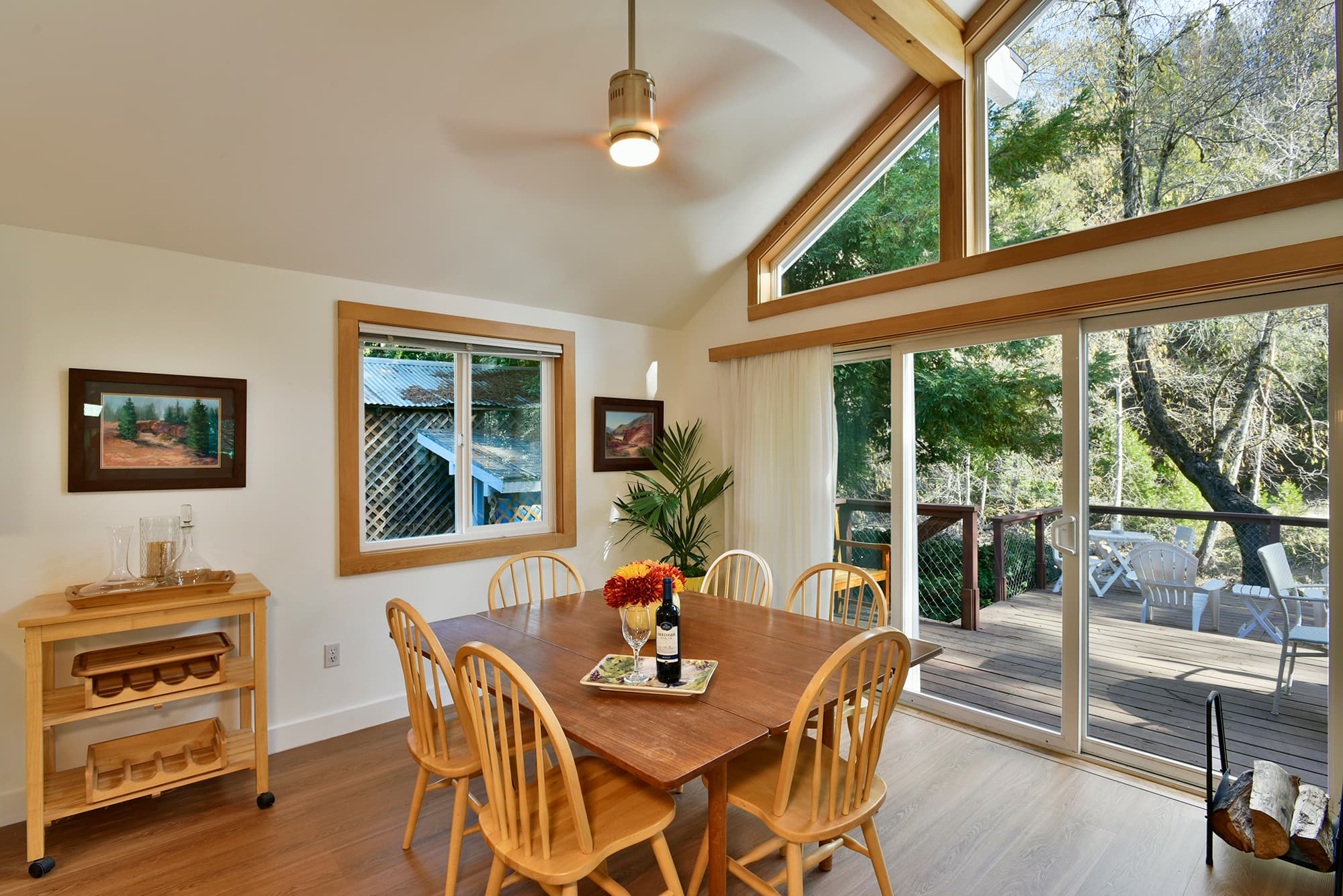 The dining area