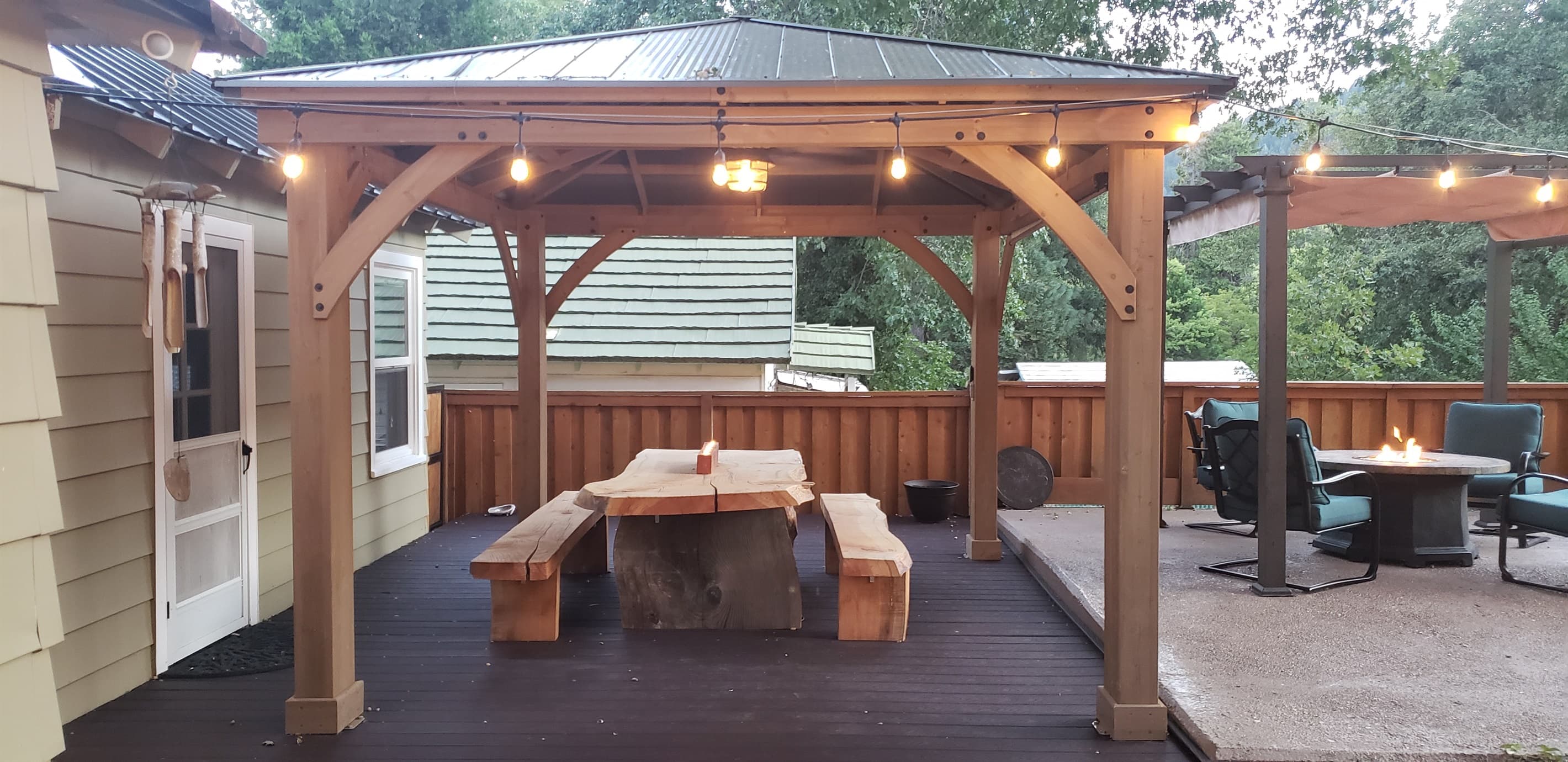 Covered outdoor dining
