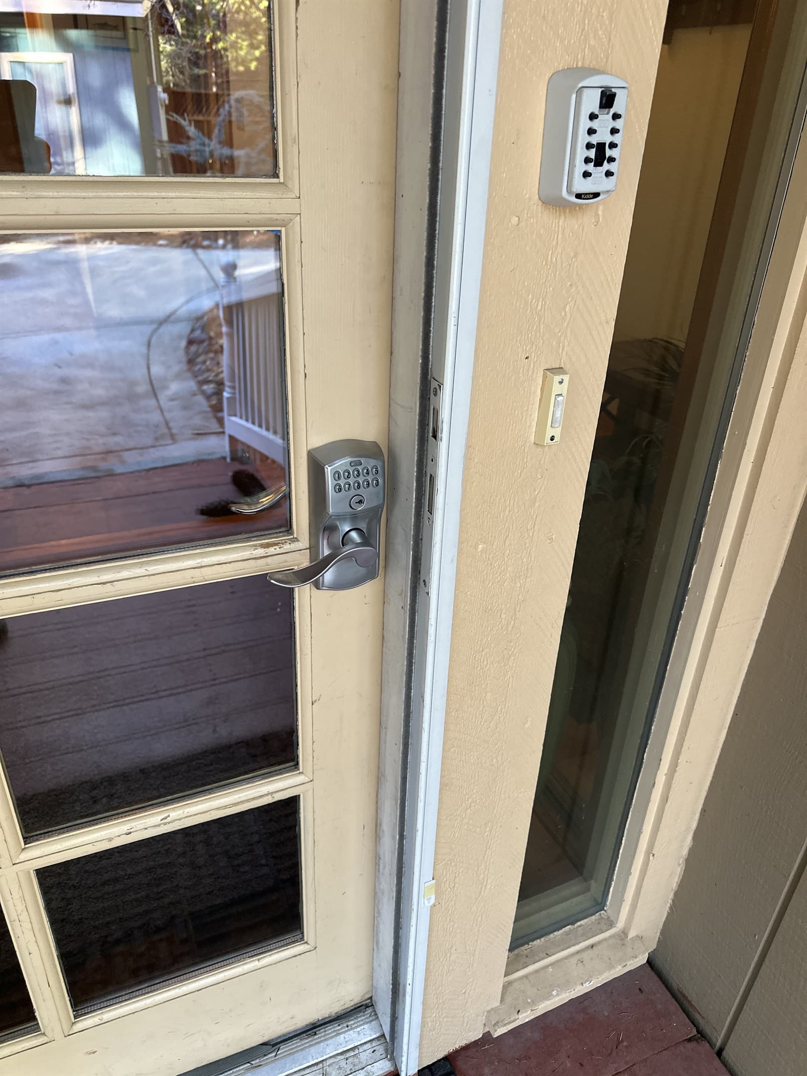 Use the door keypad