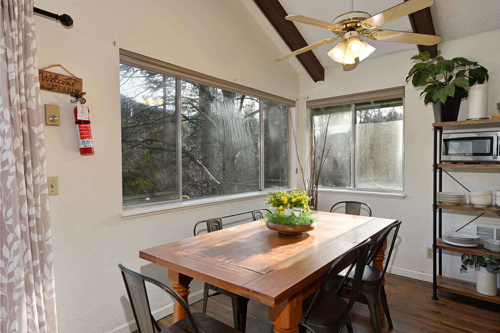 Dining area with a view.