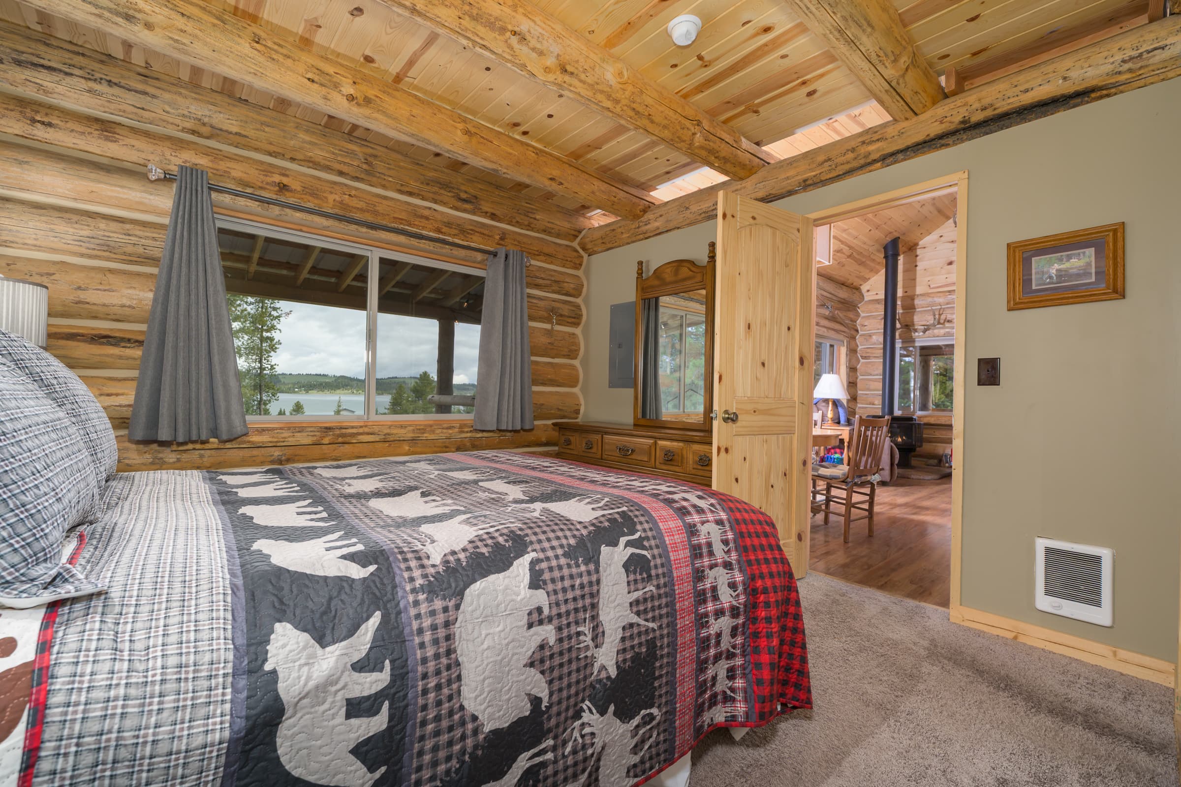 Lower bedroom with queen bed