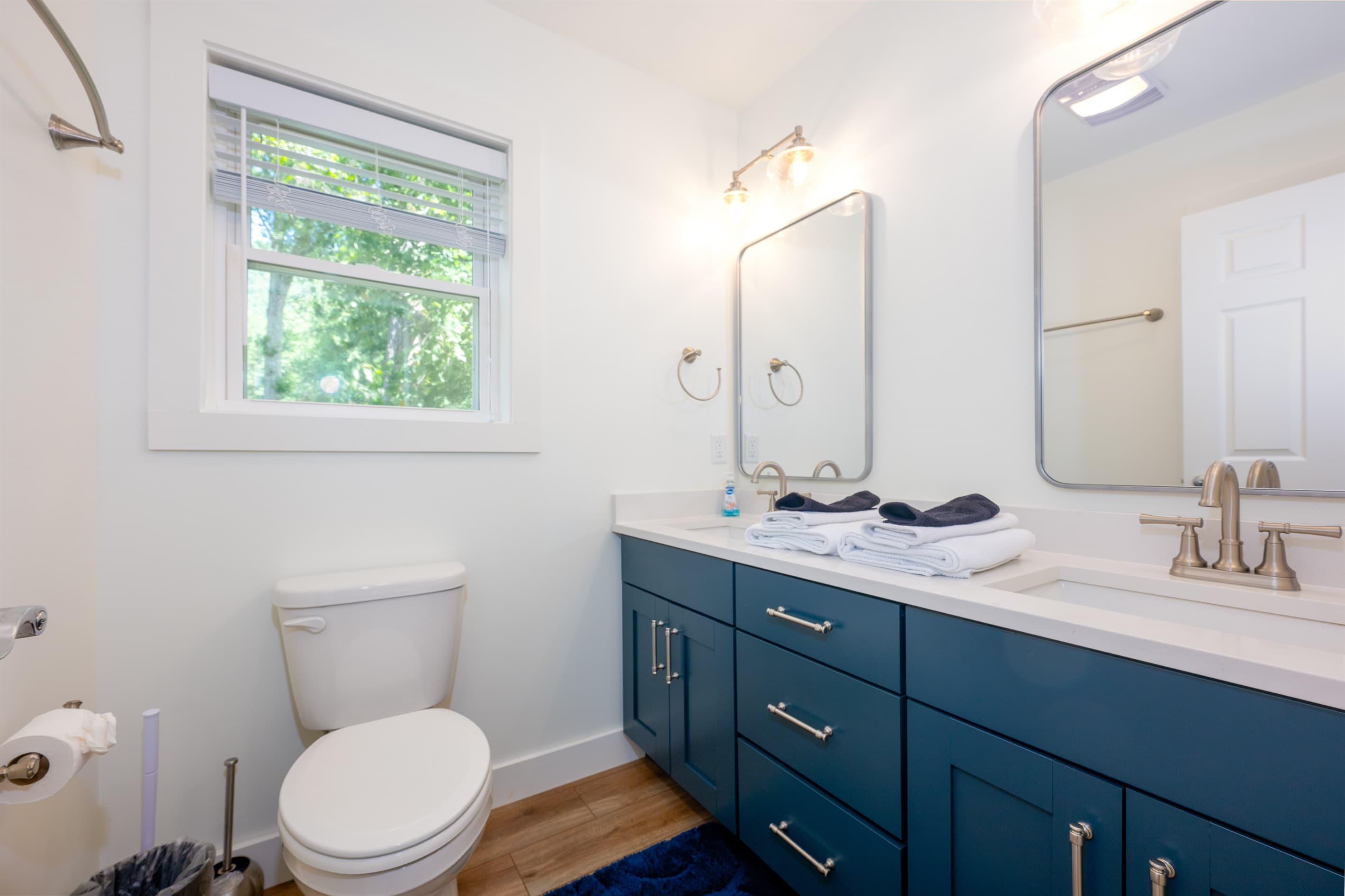 Primary Bathroom- Upstairs, walk-in shower, double vanity