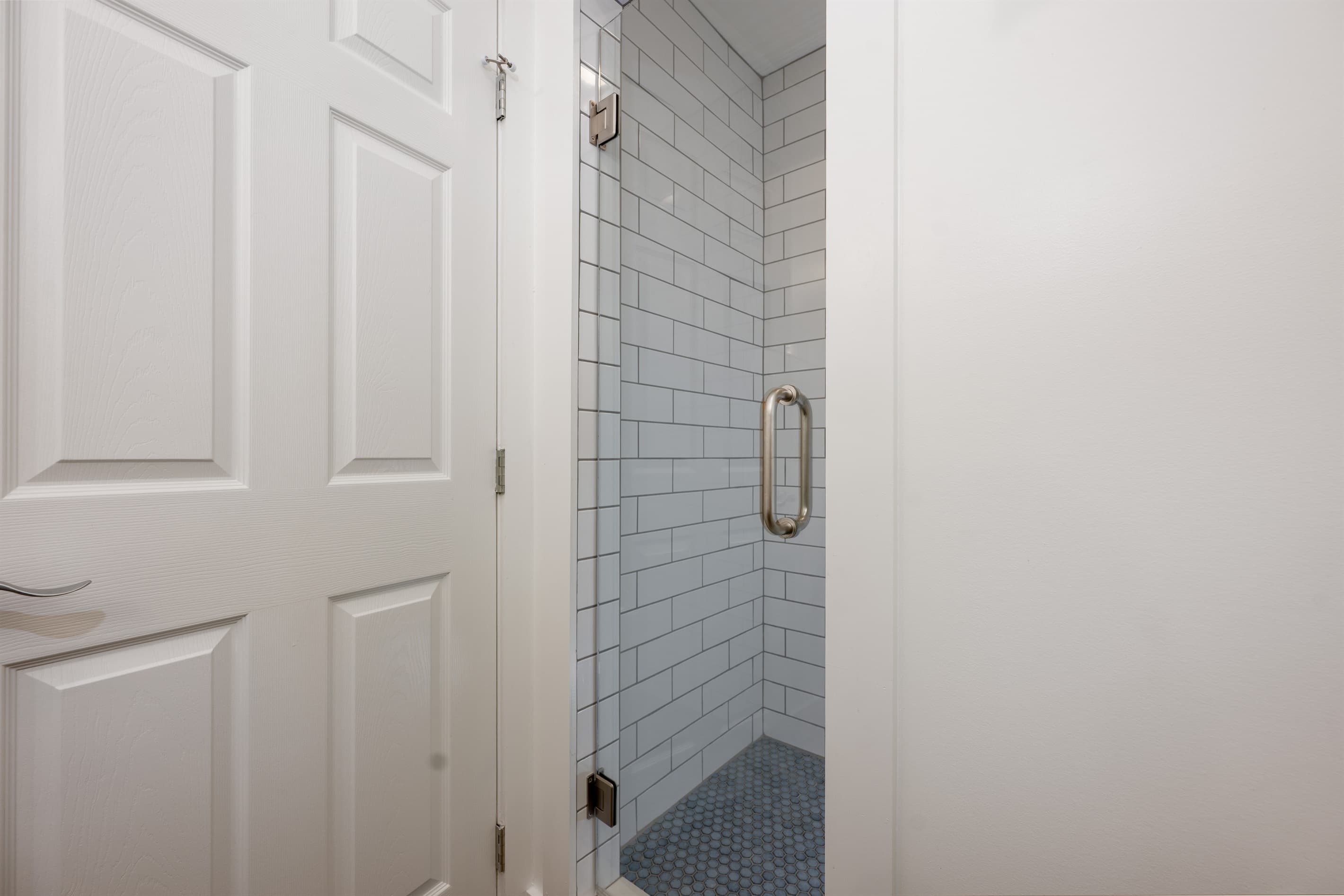 Primary Bathroom- Upstairs, walk-in shower, double vanity