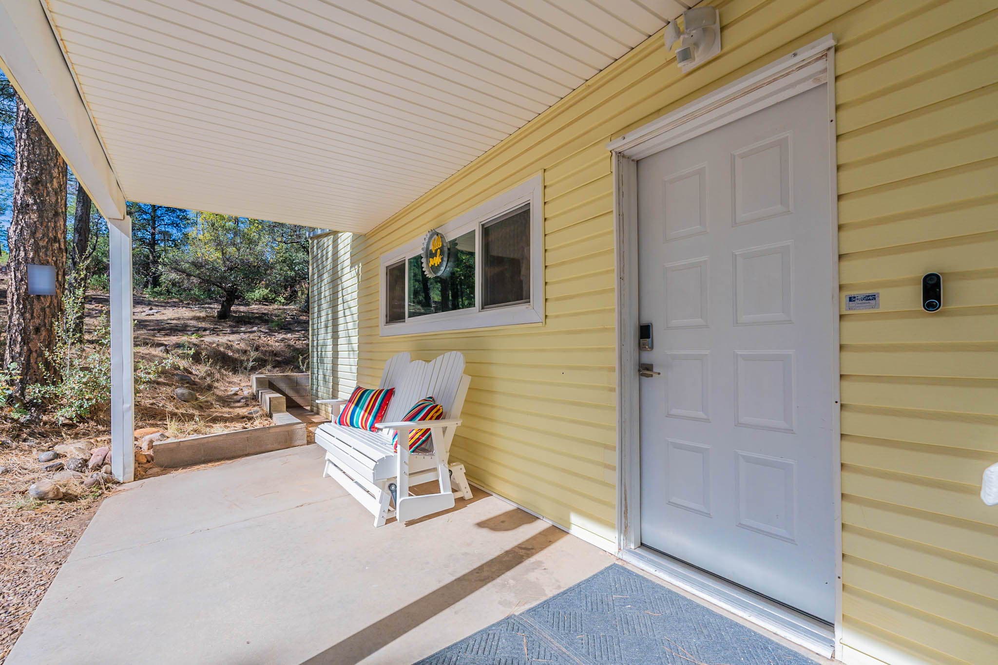 Entry to Cedar Escape from the ground level.