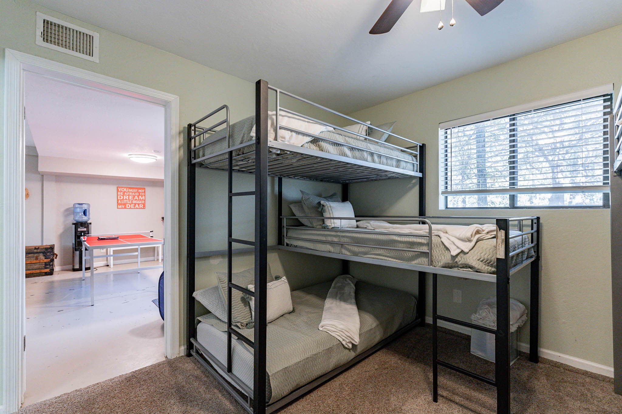 Bedroom four with a twin triple bunk bed