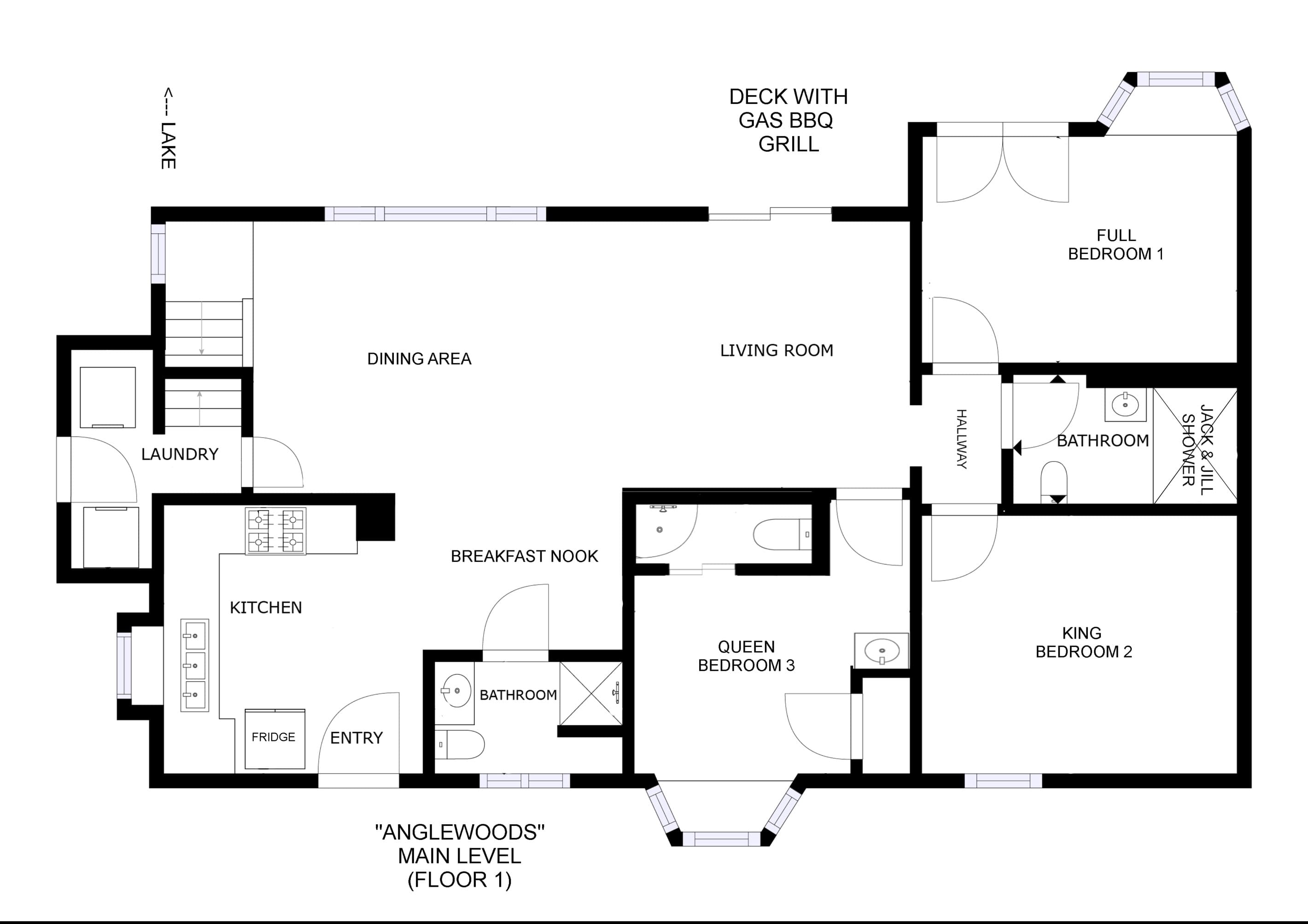 Anglewoods floor plan - main level
