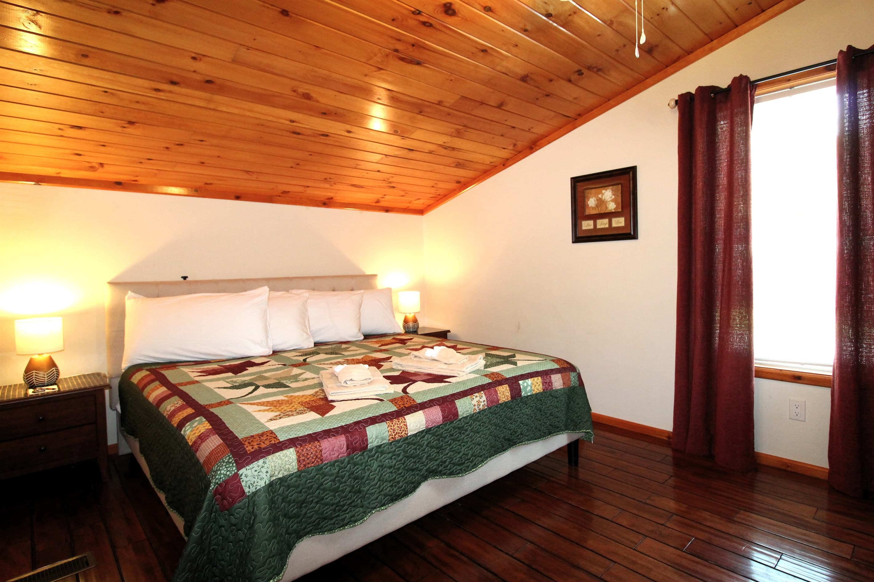 Bedroom #2 with king platform bed