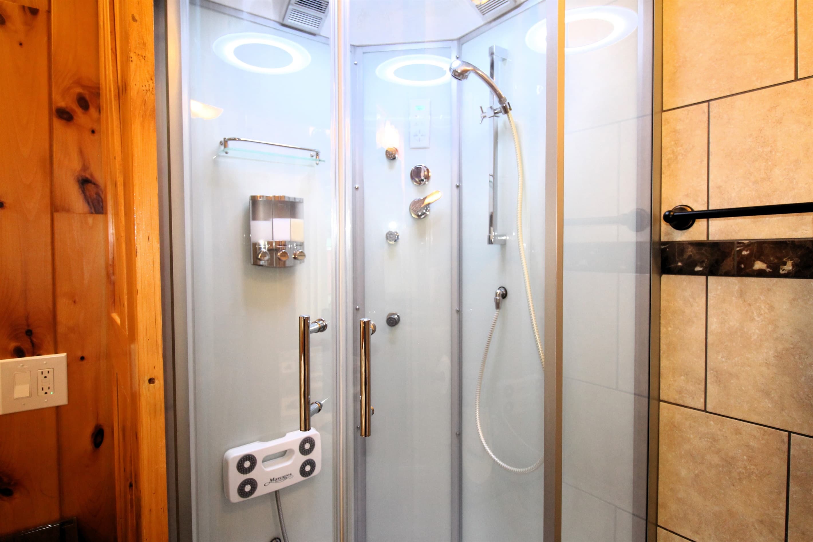 Bathroom #3 shower with massage jets....