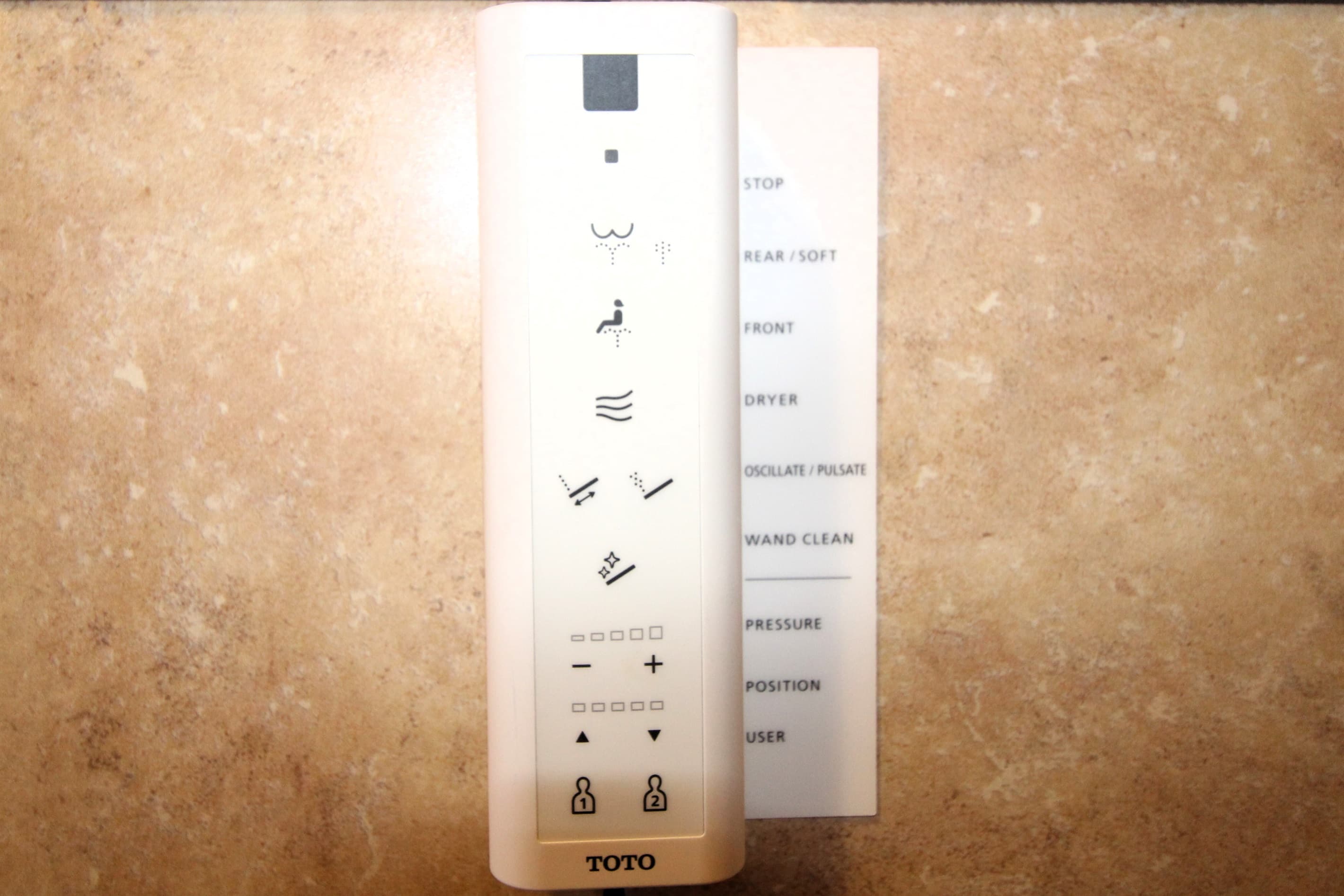 Toto Washlet remote