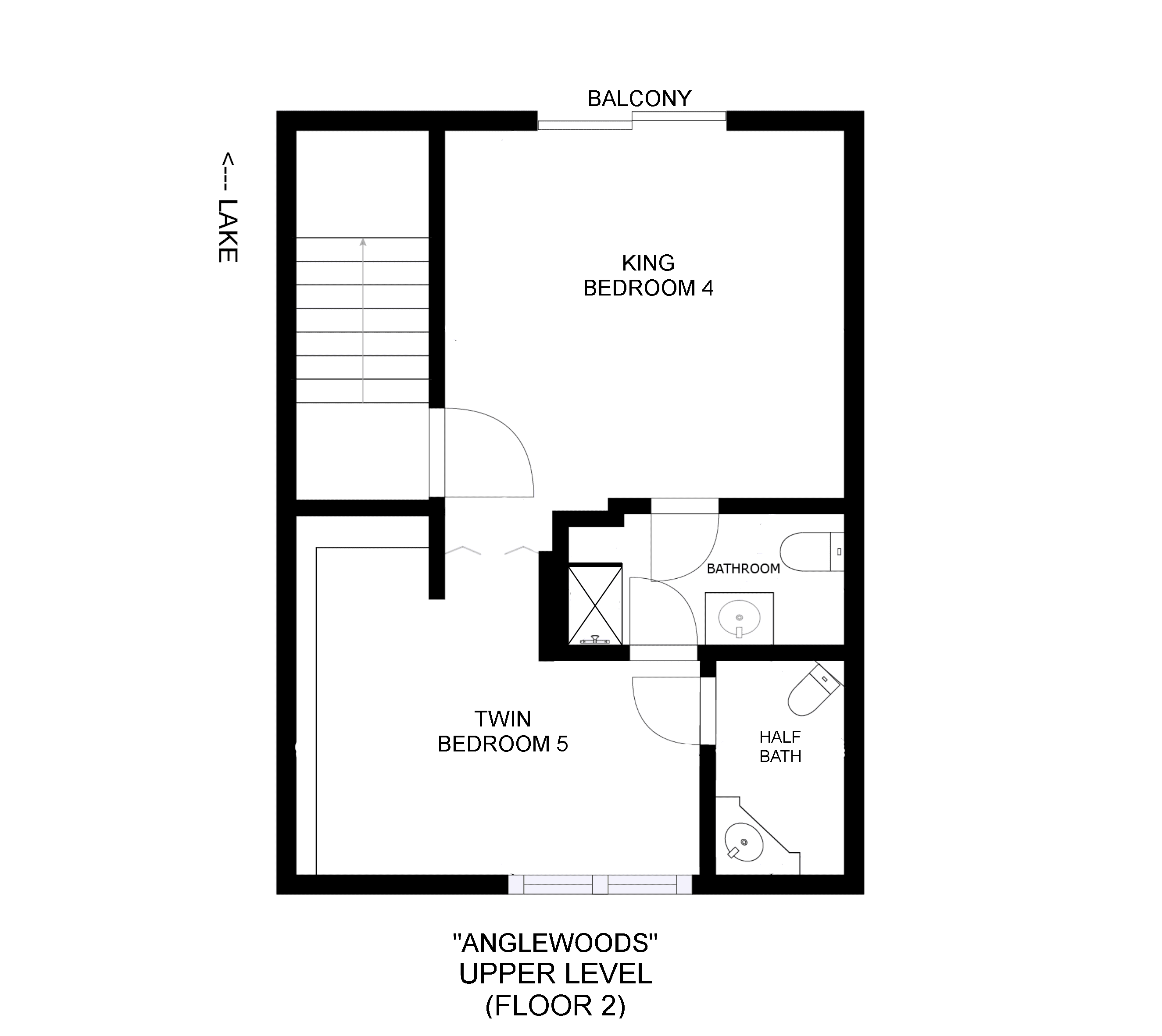 Anglewoods floor plan - upper level