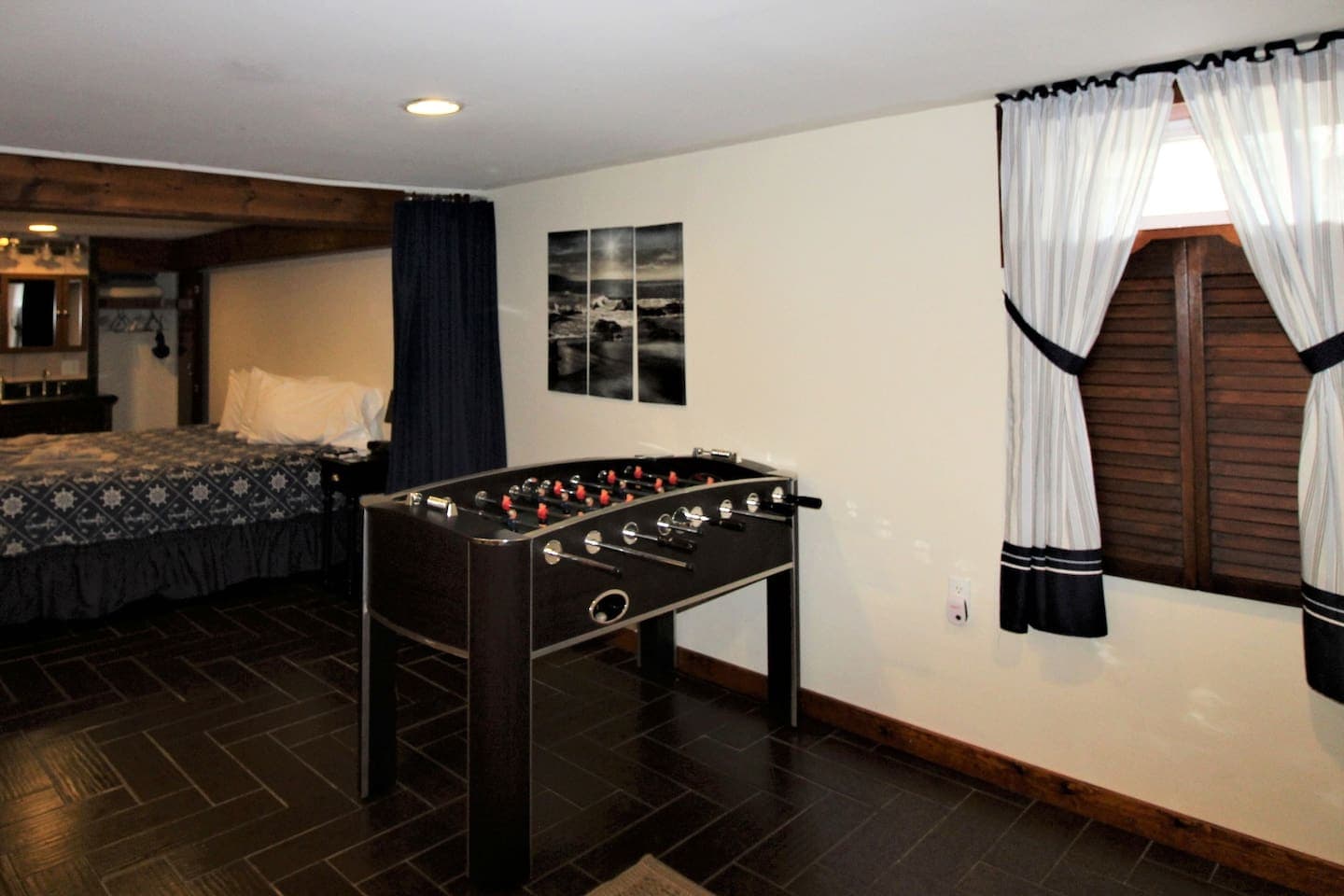 Lower level living area/game room adjacent to bedrooms #2 and #3