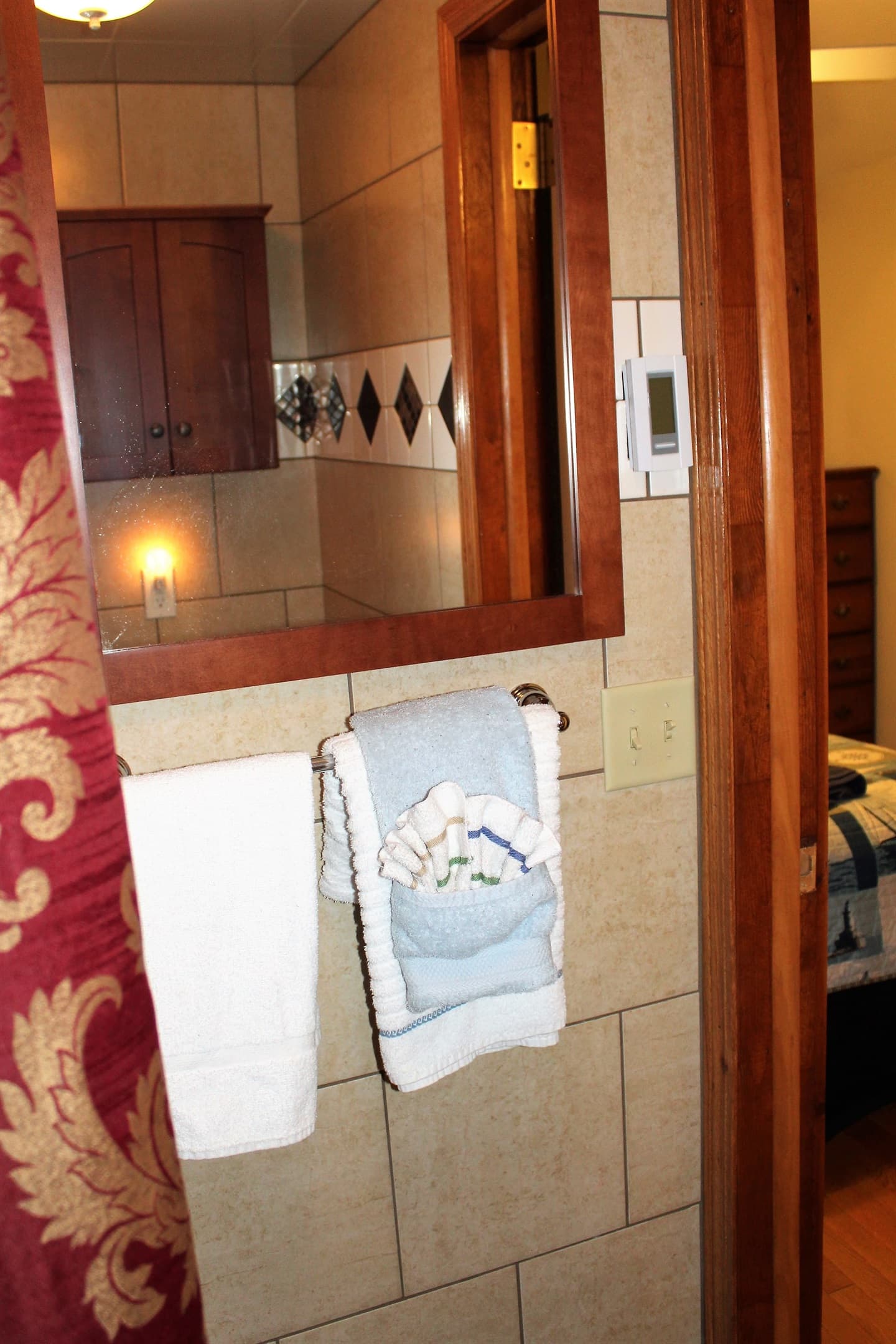 Bathroom in bedroom #5 with stall shower and separate sink