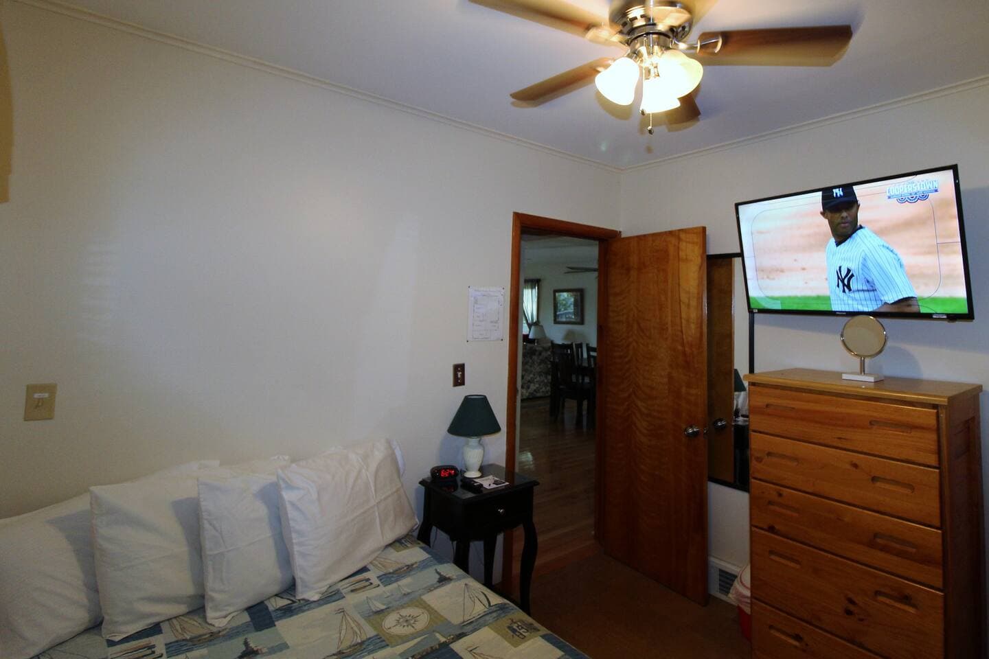 Bedroom #2 on main level - a TV for everyone!  Just bring your favorite streaming app!