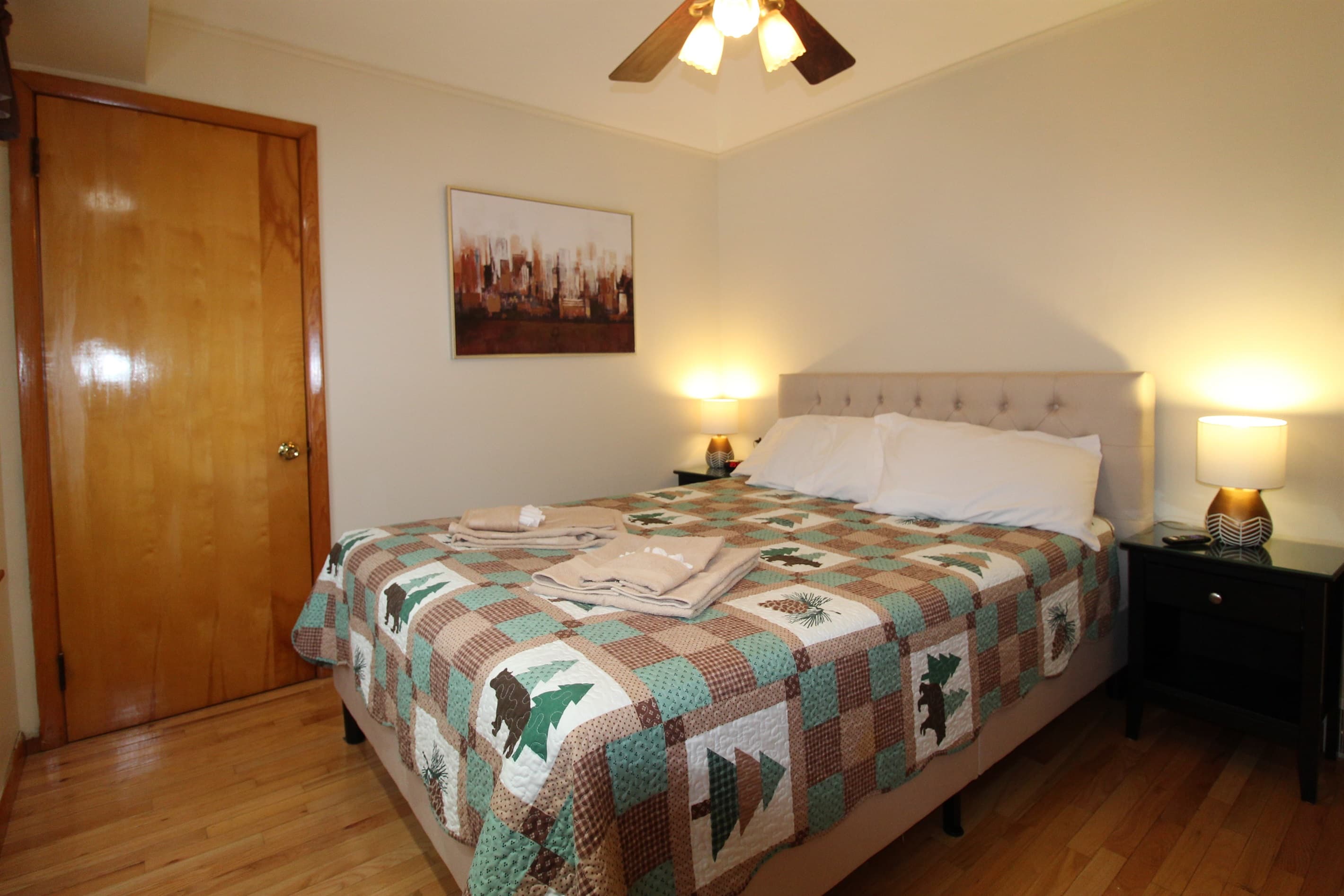 Bedroom #3 with queen bed on the main level