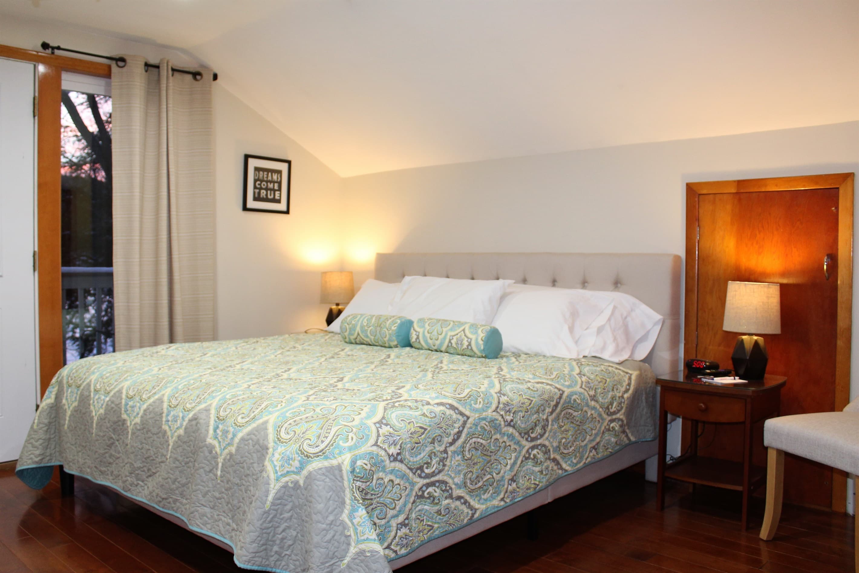Bedroom #5 - upper level King bed suite with wet bar and balcony