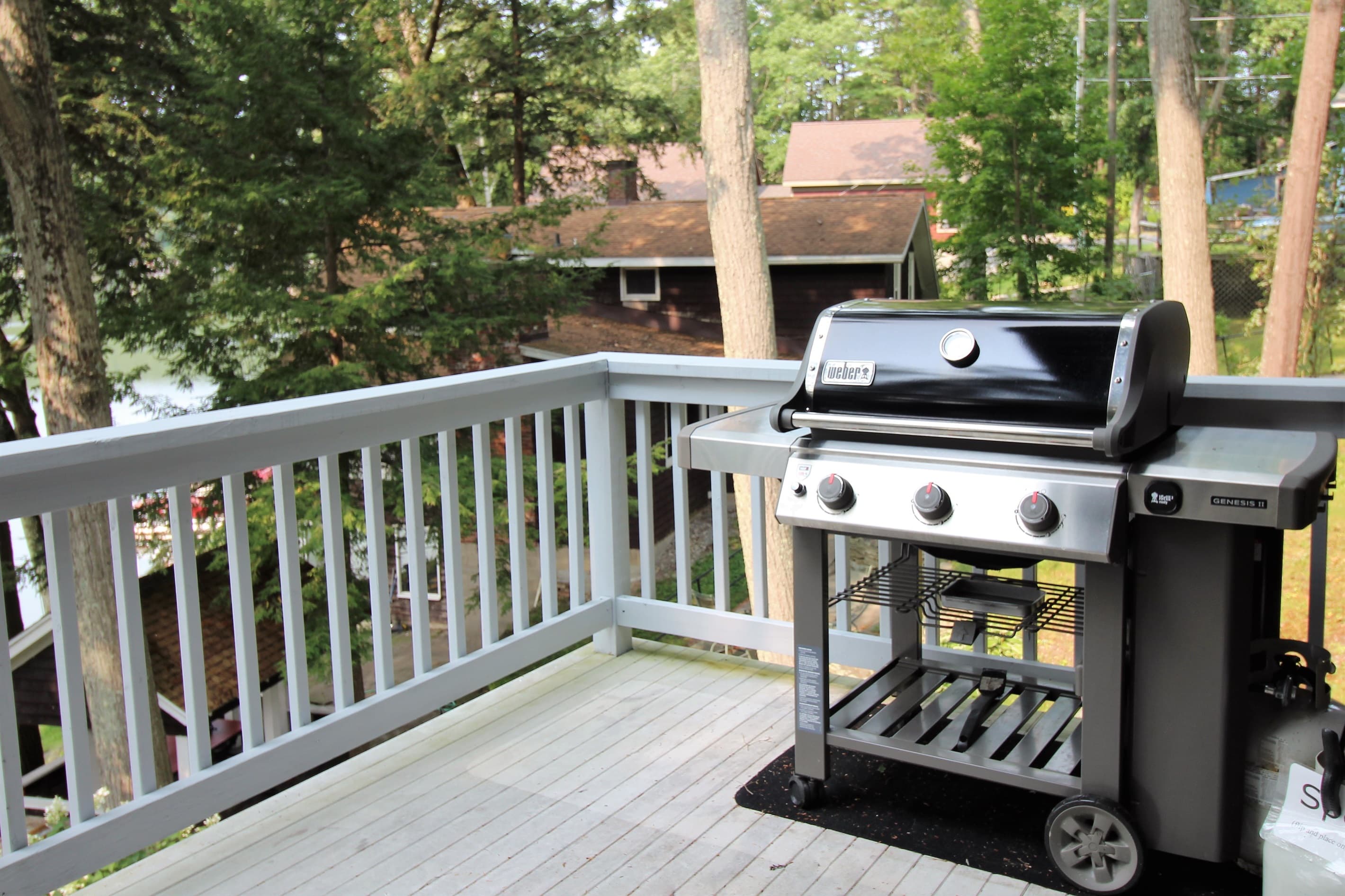 Gas grill on main deck for your enjoyment