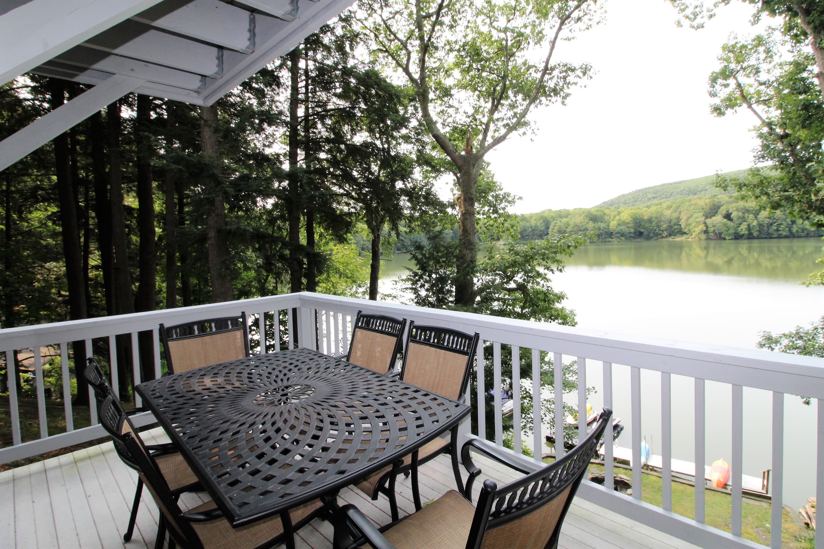 Main deck off living room.  Perfect for morning coffee or enjoying the sunset and cocktails in the evenings.