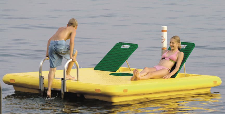 NEW for 2026!  Floating dock for swimming and sunbathing!
