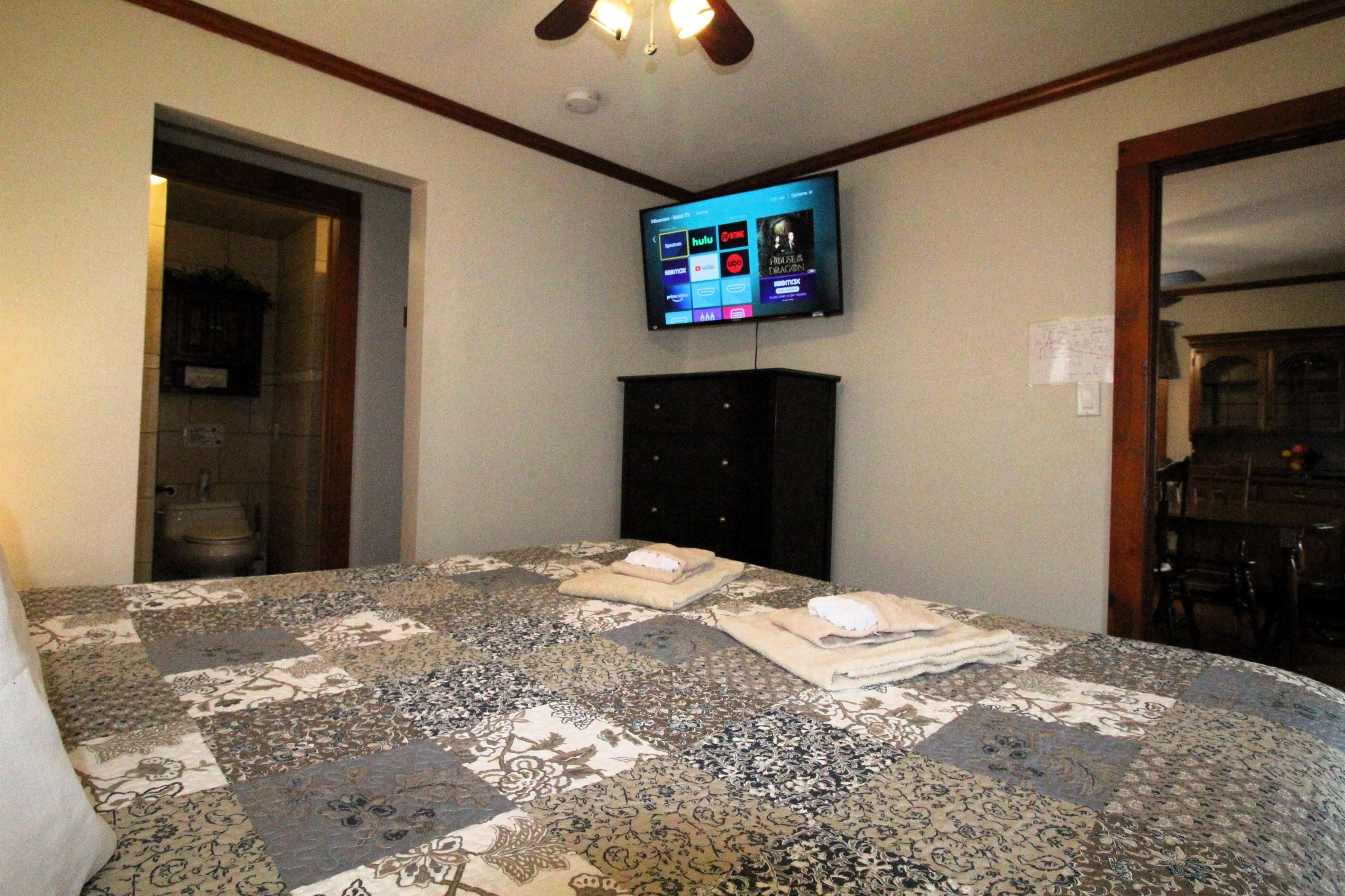 Bedroom #1 - large flat screen smart Roku TV in every bedroom