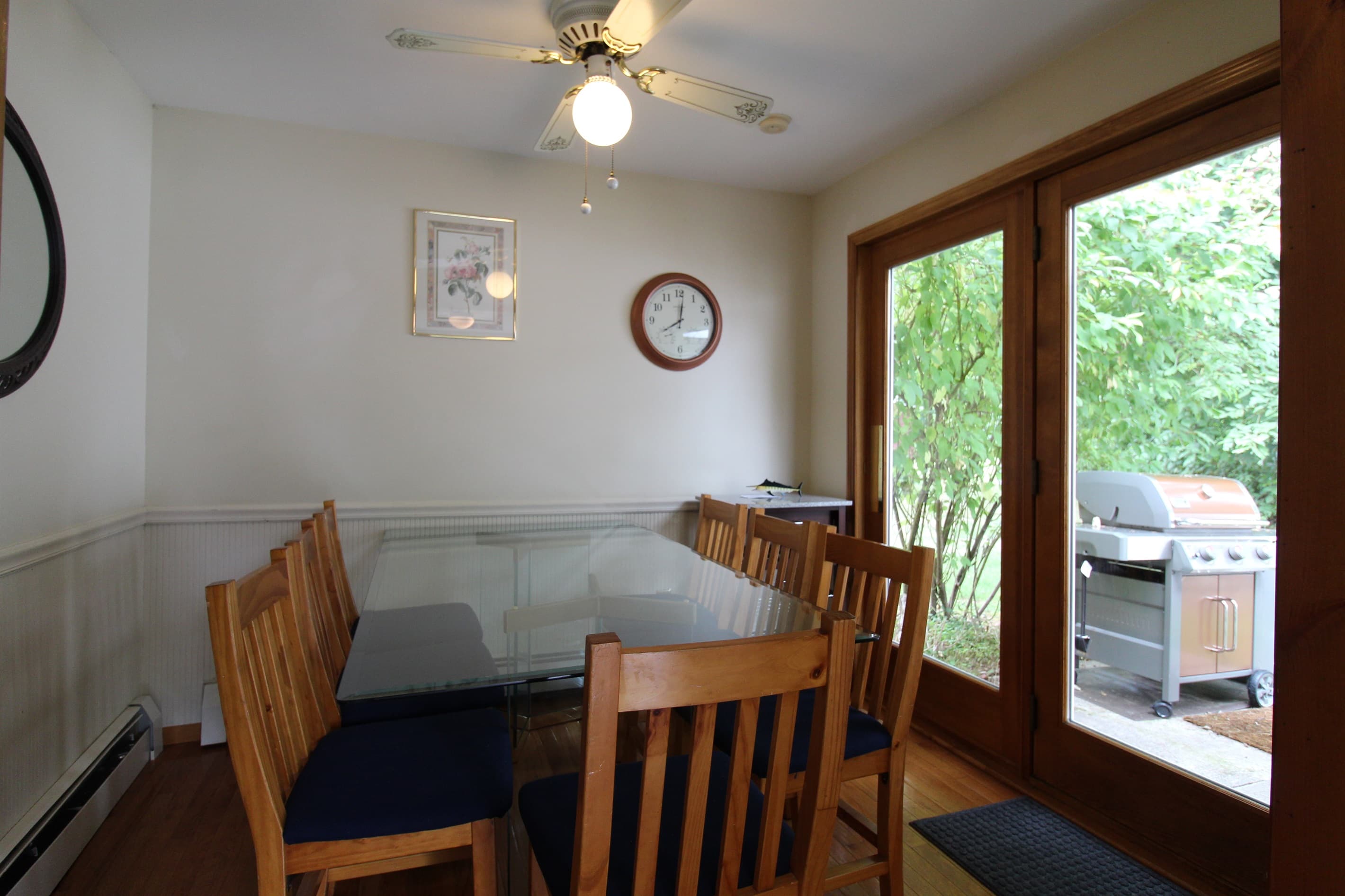 Gas Grill conveniently located right outside the dining room patio door