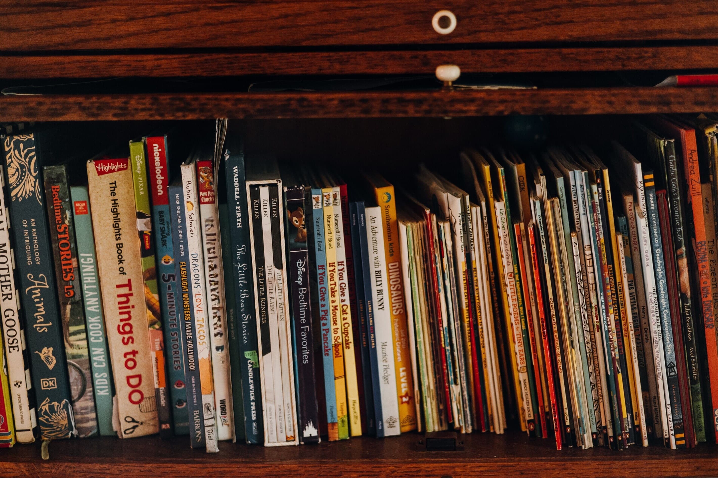 Child book selection.