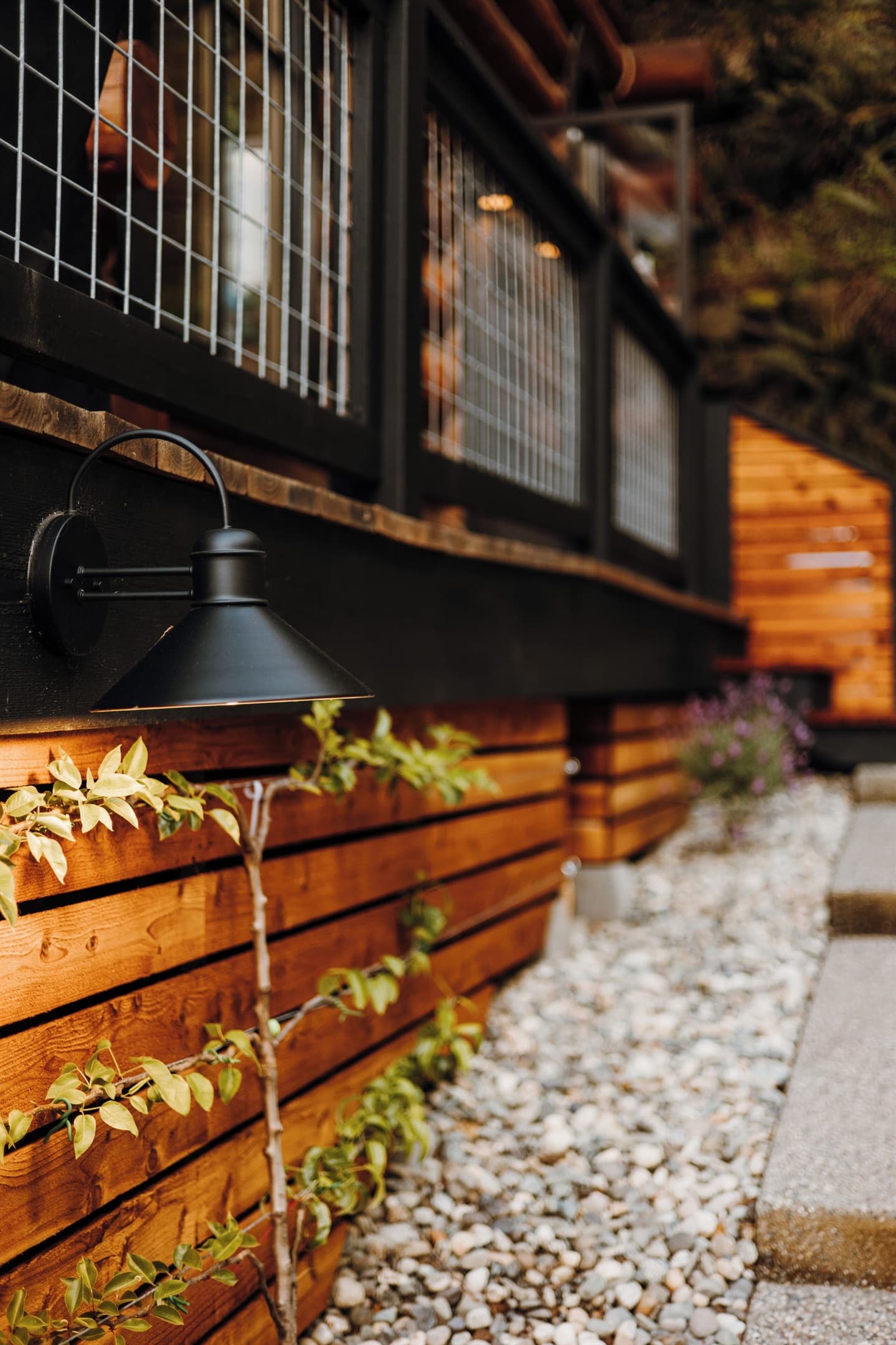 Front deck and garden.