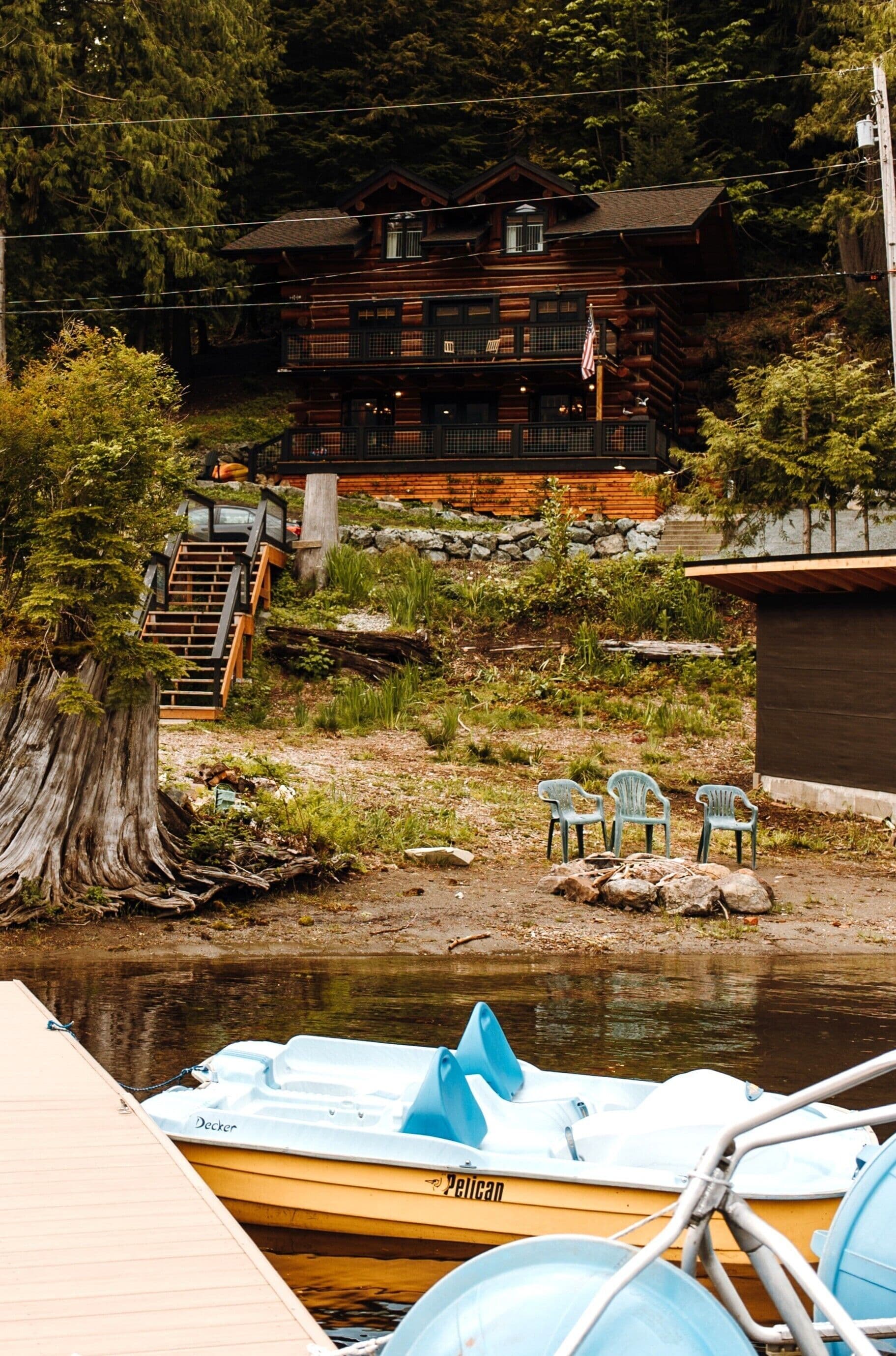 Beach area, viewed from the dock.