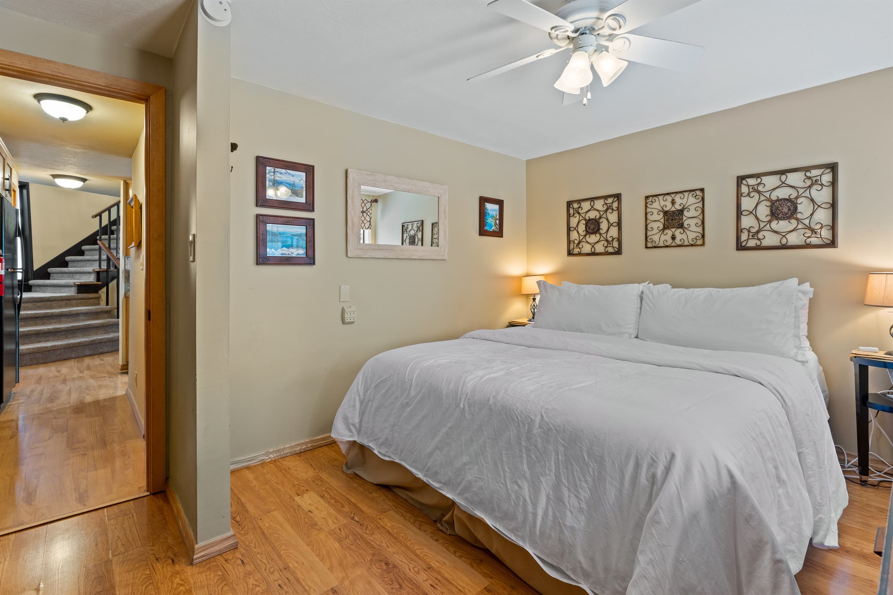 Downstairs Bedroom – Features a comfortable king bed for a restful night's sleep.