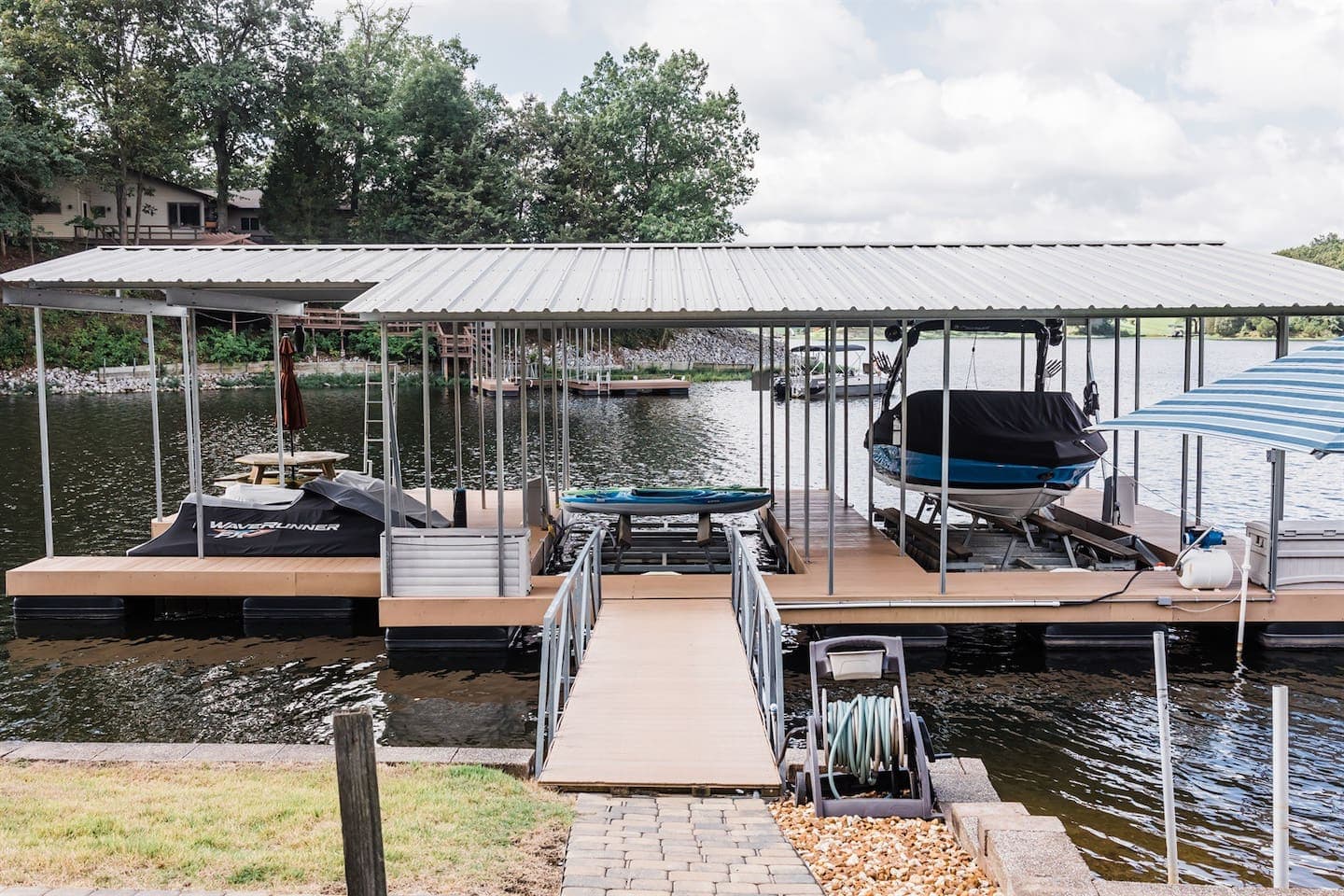 L:ake Dock with Kayak