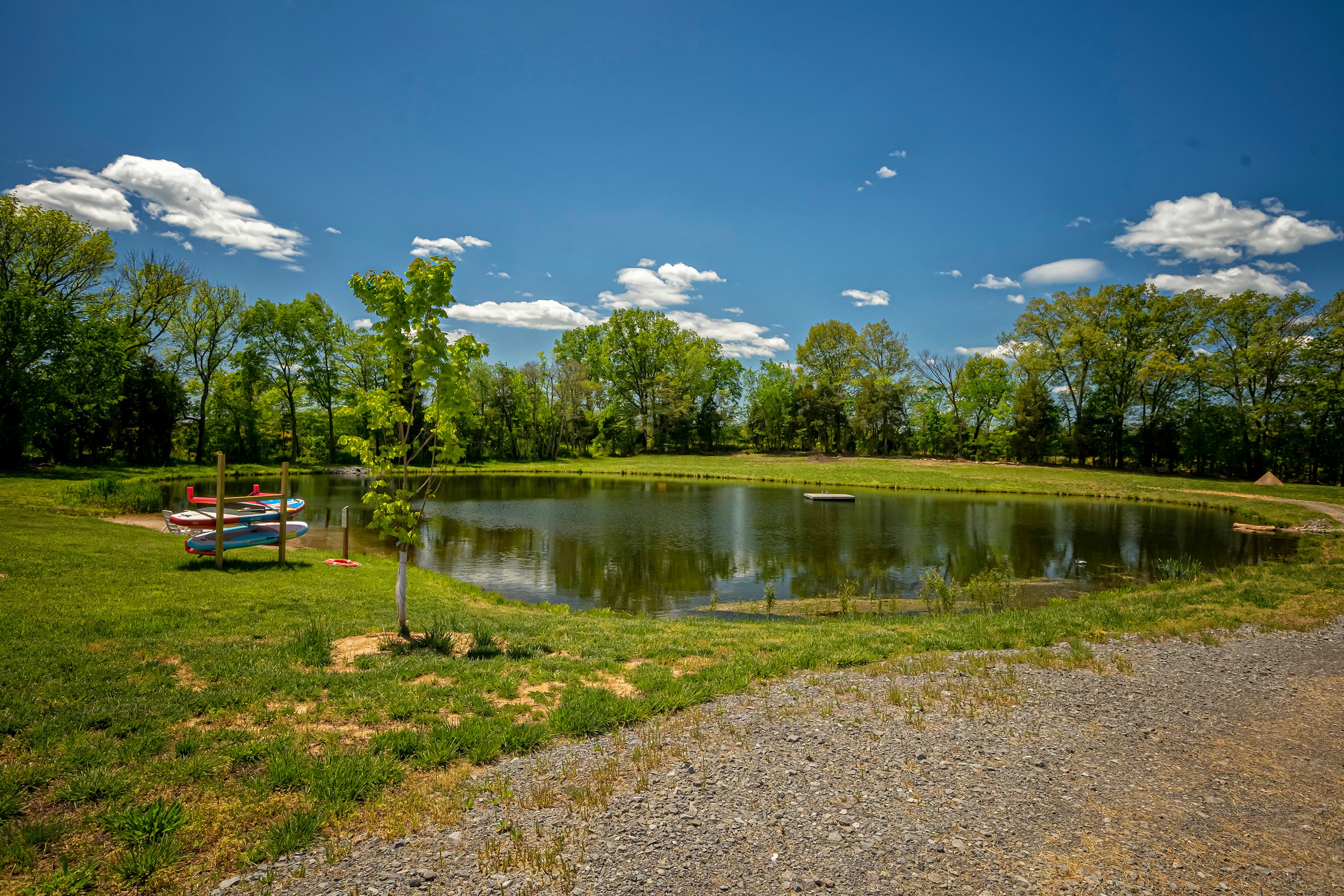 On site swimmable pond
