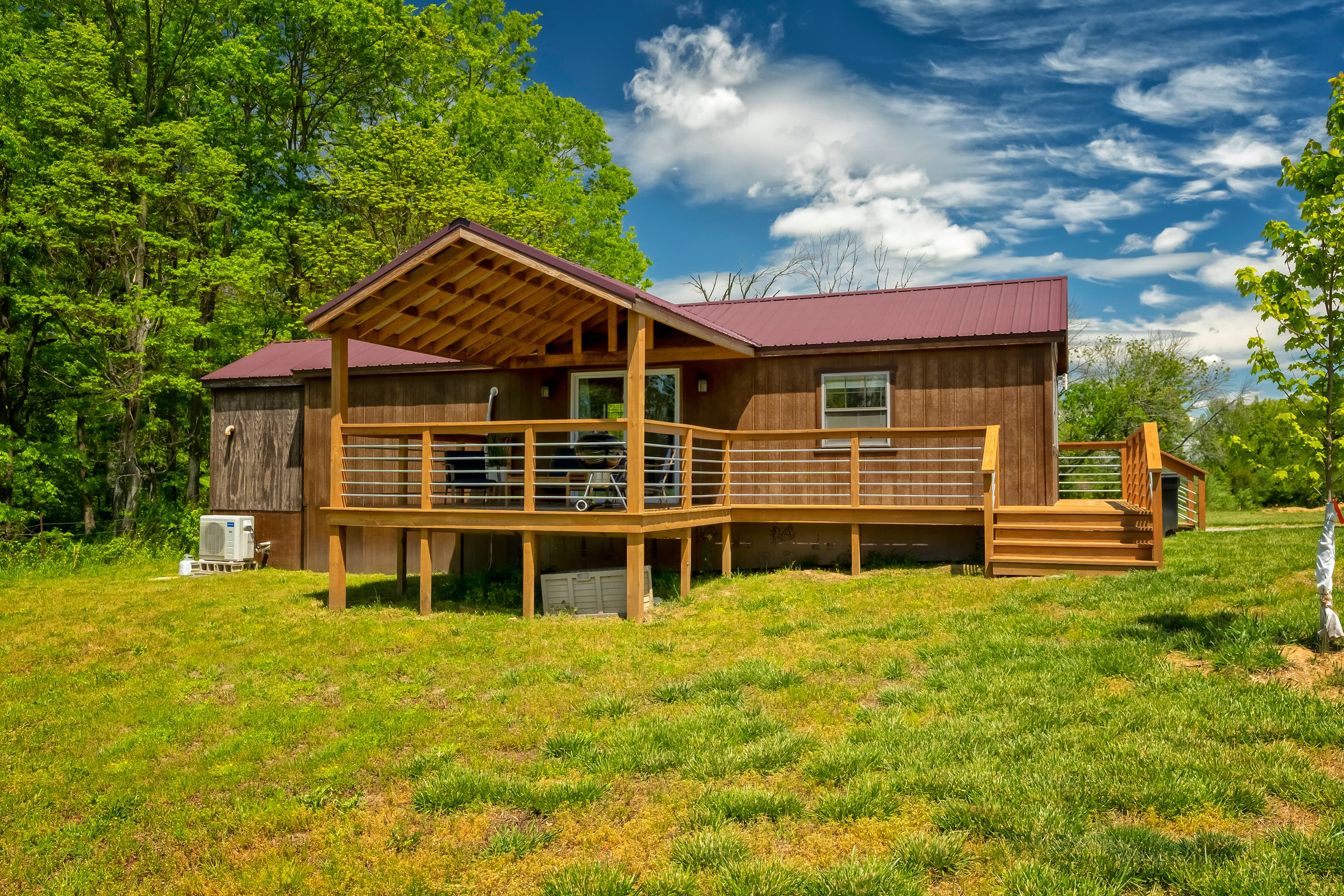Back view of the cabin