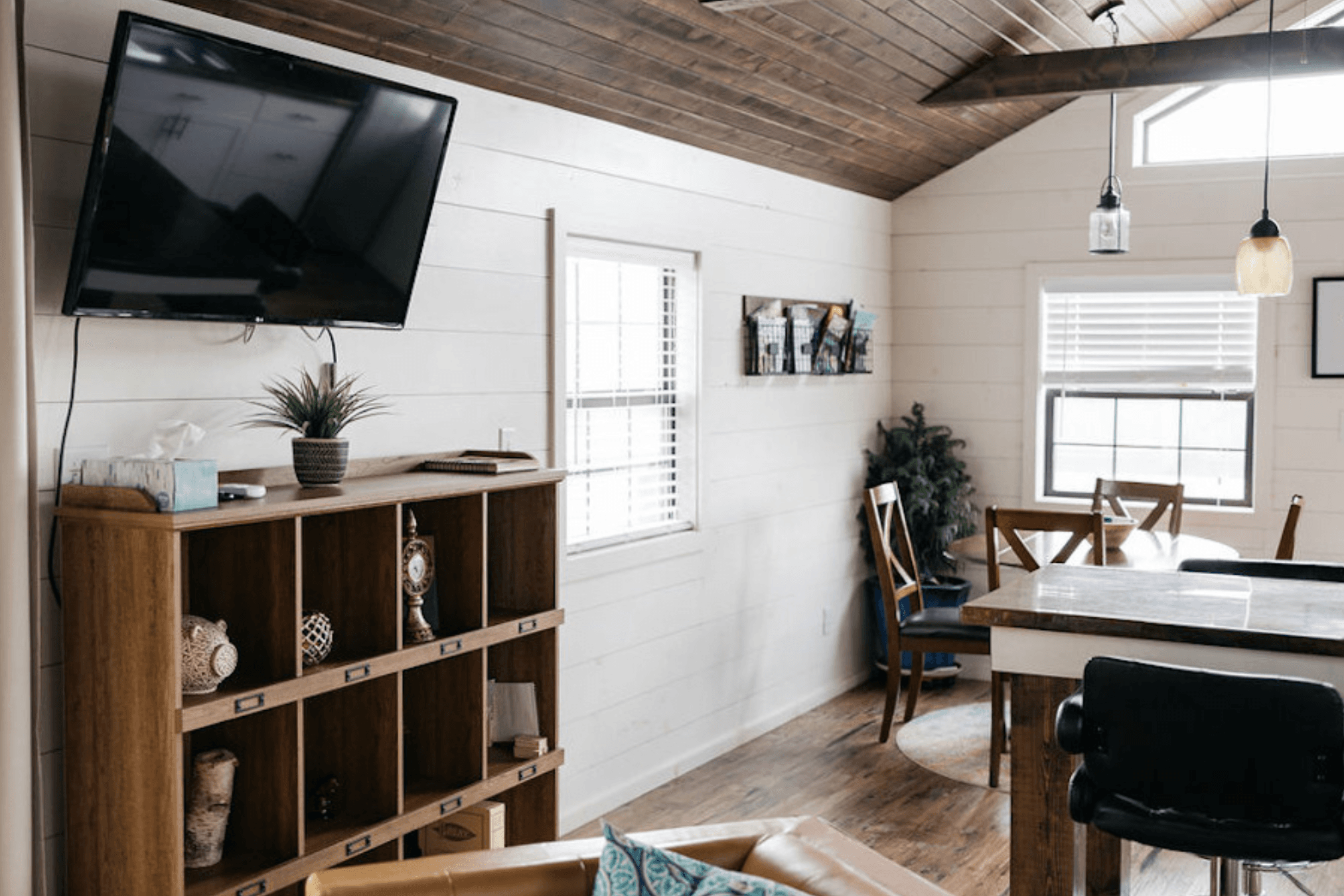Living area with TV