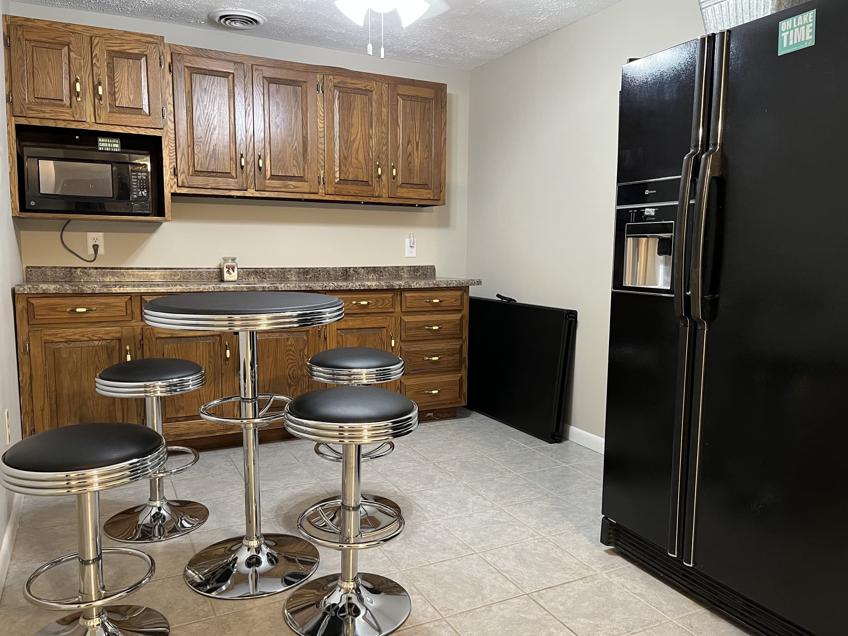 Downstairs kitchen with seating