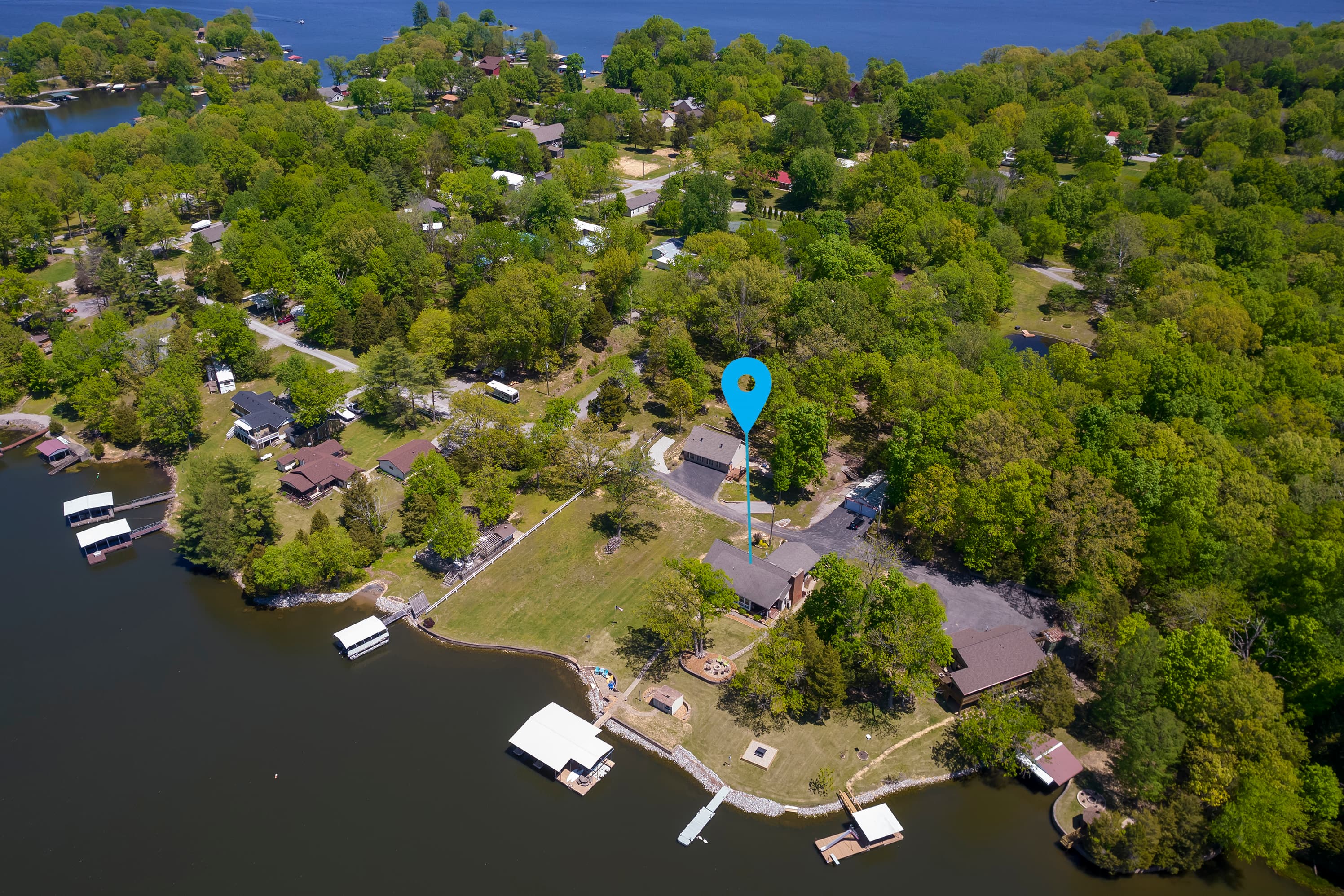 Aerial view of property location