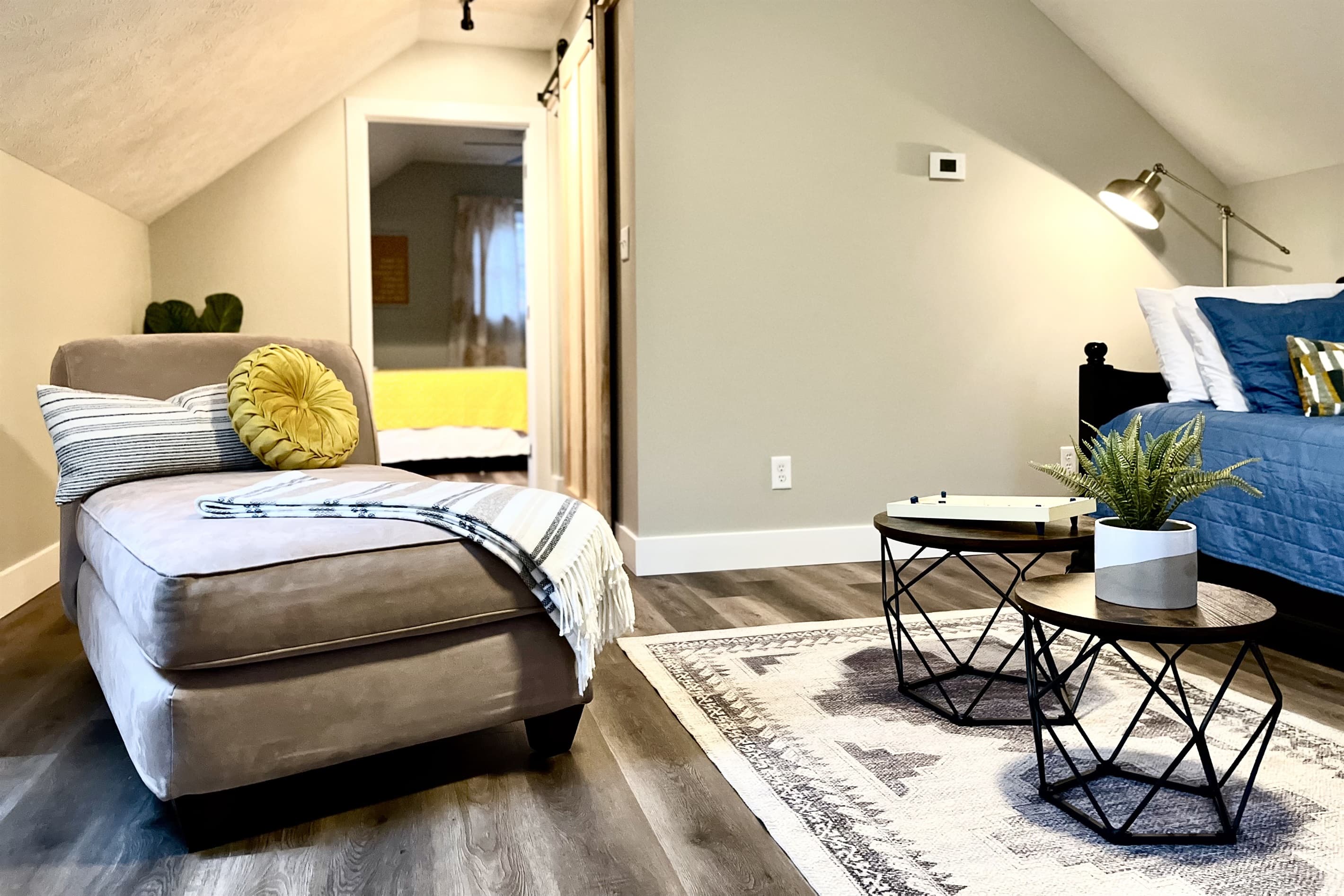 Cozy upstairs seating