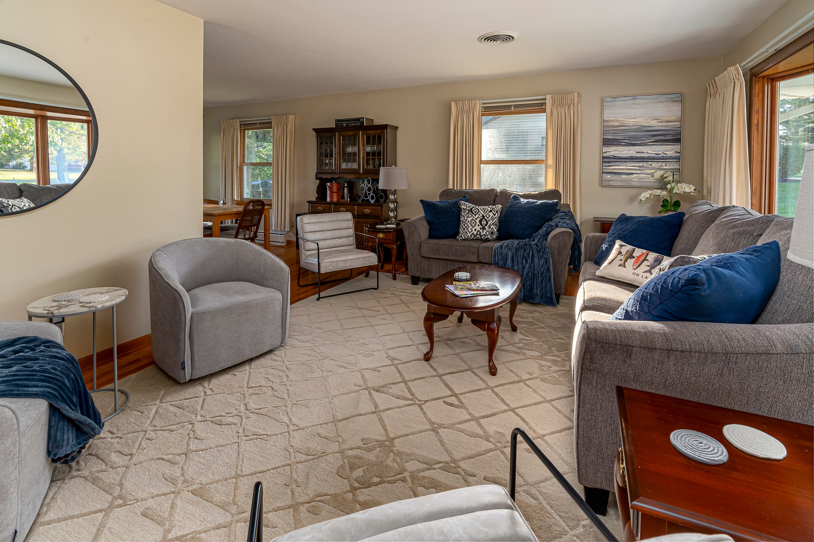 Lots of seating in living room